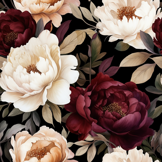 Burgundy peonies preorder round 31