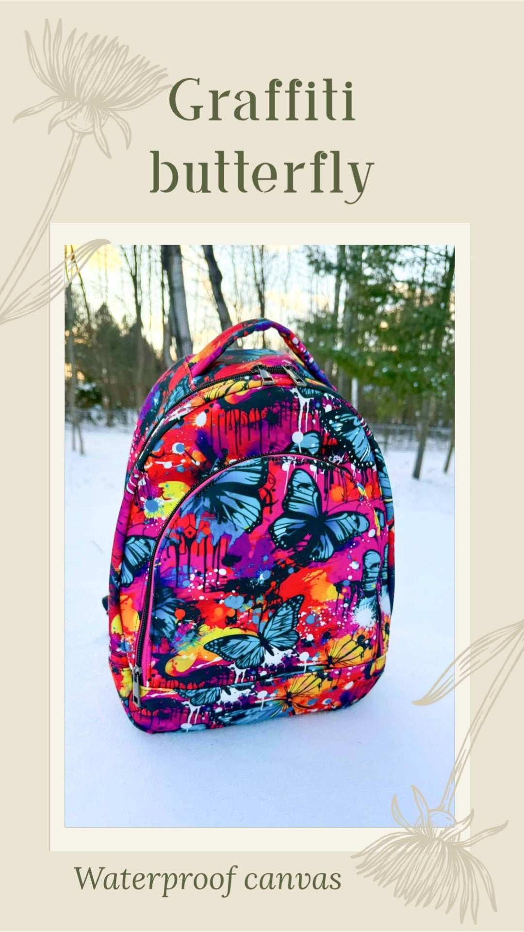 Graffiti butterfly round 22 retail