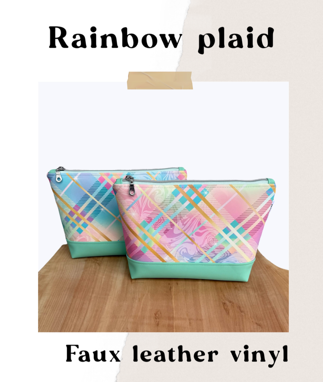 Rainbow plaid round 25 retail