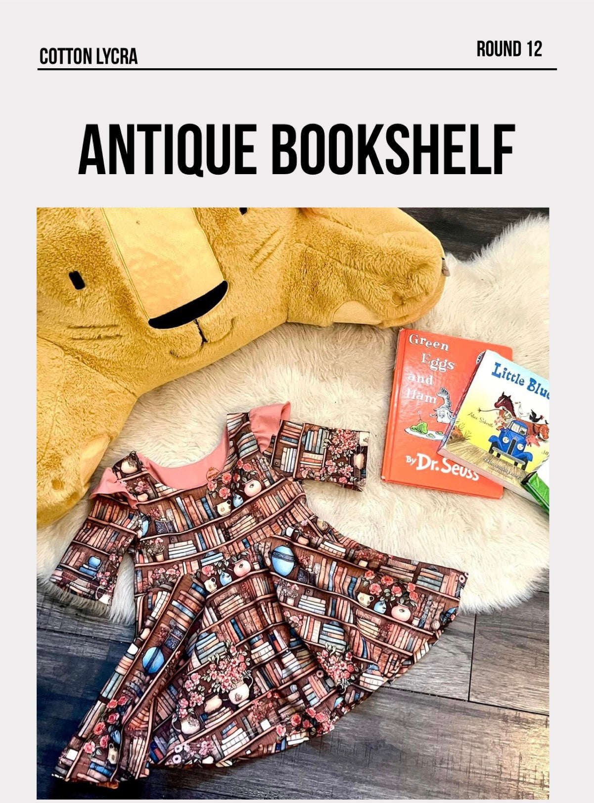 Antique bookshelf round 23 retail