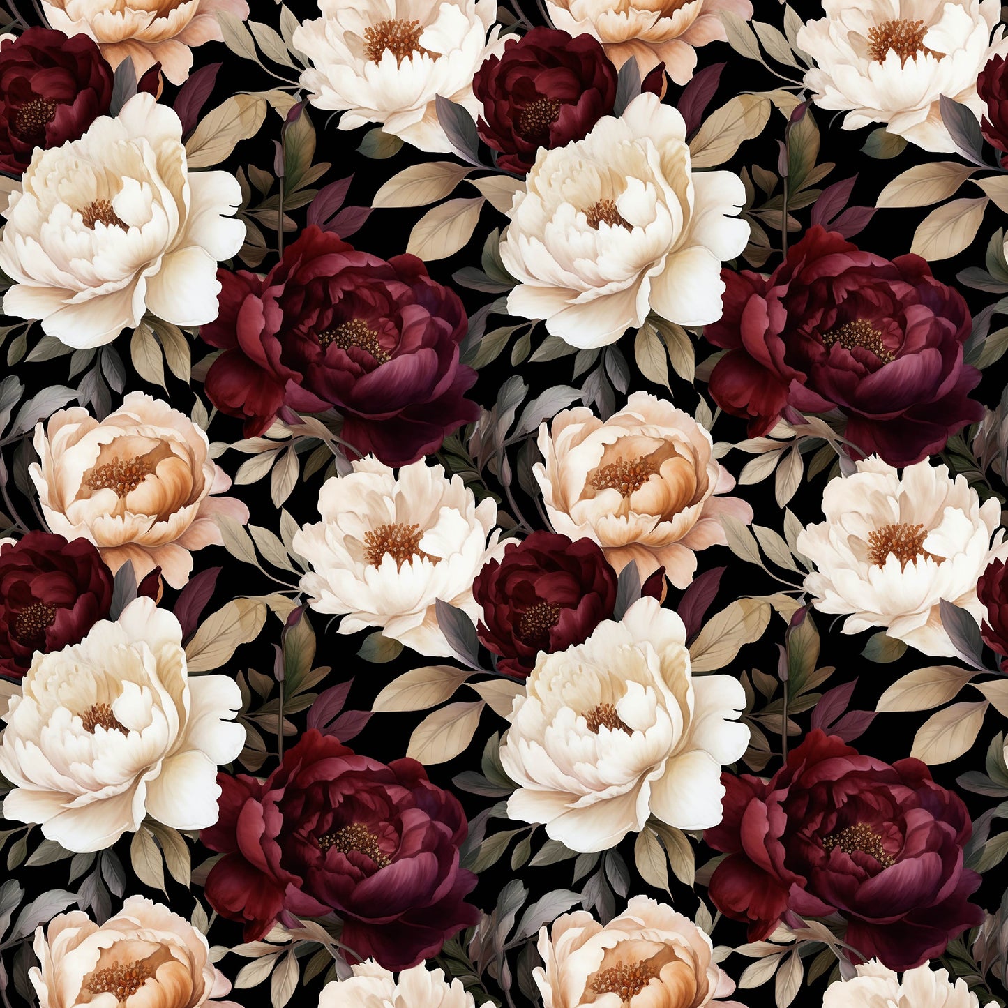 Burgundy peonies preorder round 31