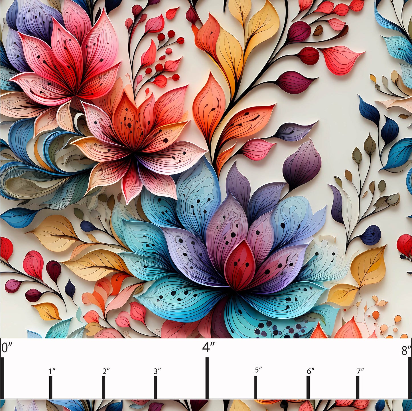Colourful floral round 23 retail