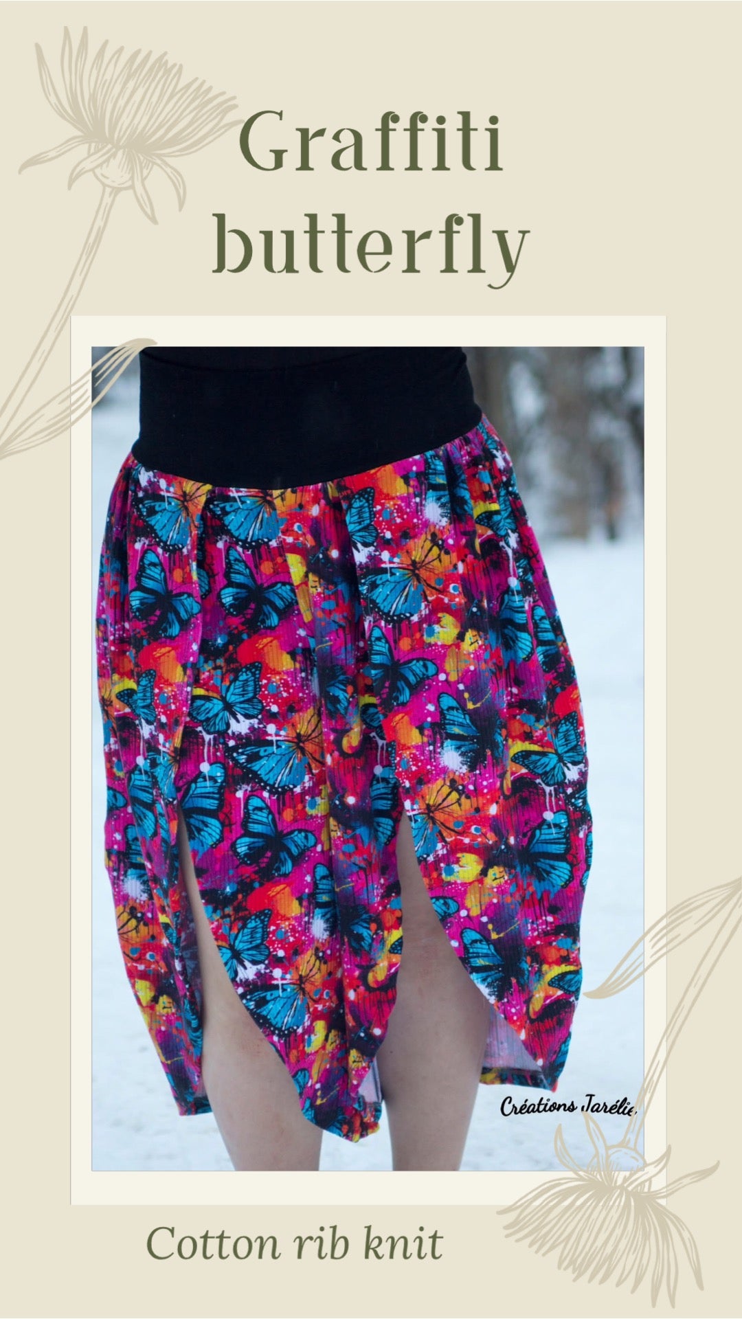 Graffiti butterfly round 22 retail