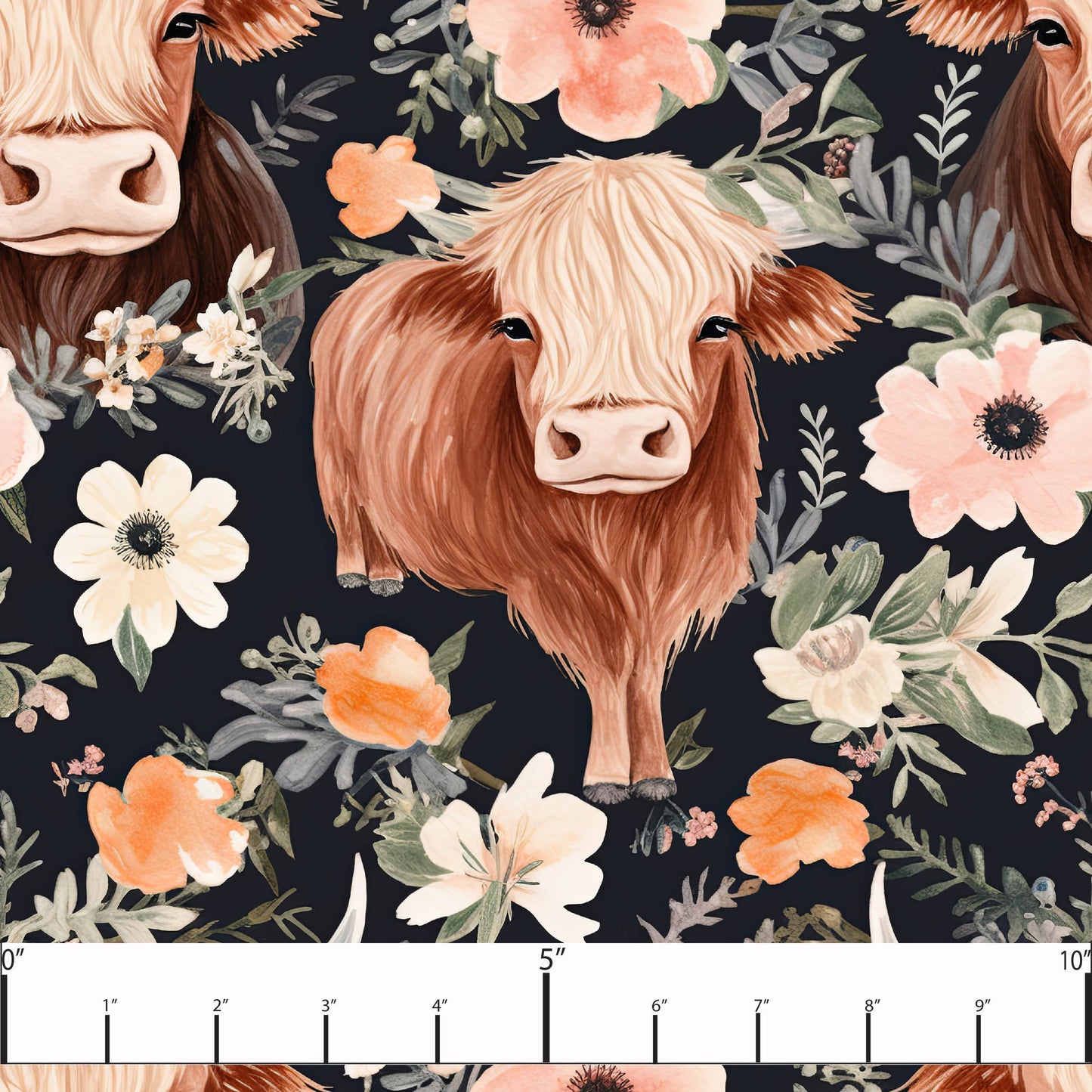 Dark highland cow preorder round 30