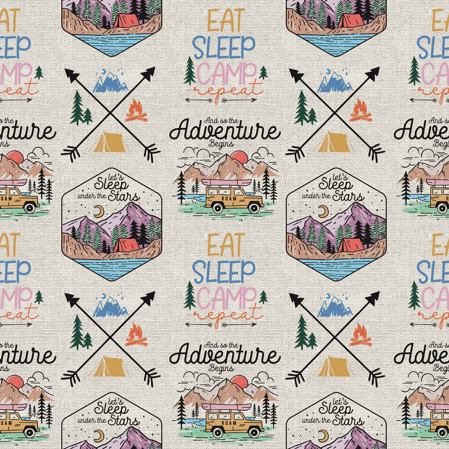 Eat, sleep, camp round 22 retail