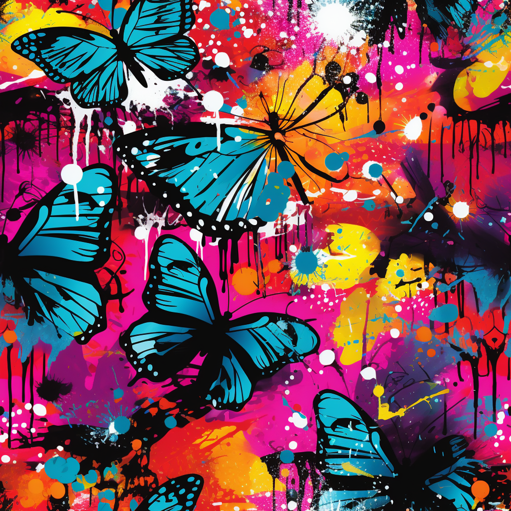 Graffiti butterfly round 22 retail