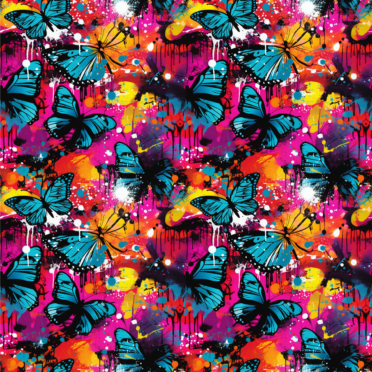 Graffiti butterfly round 22 retail