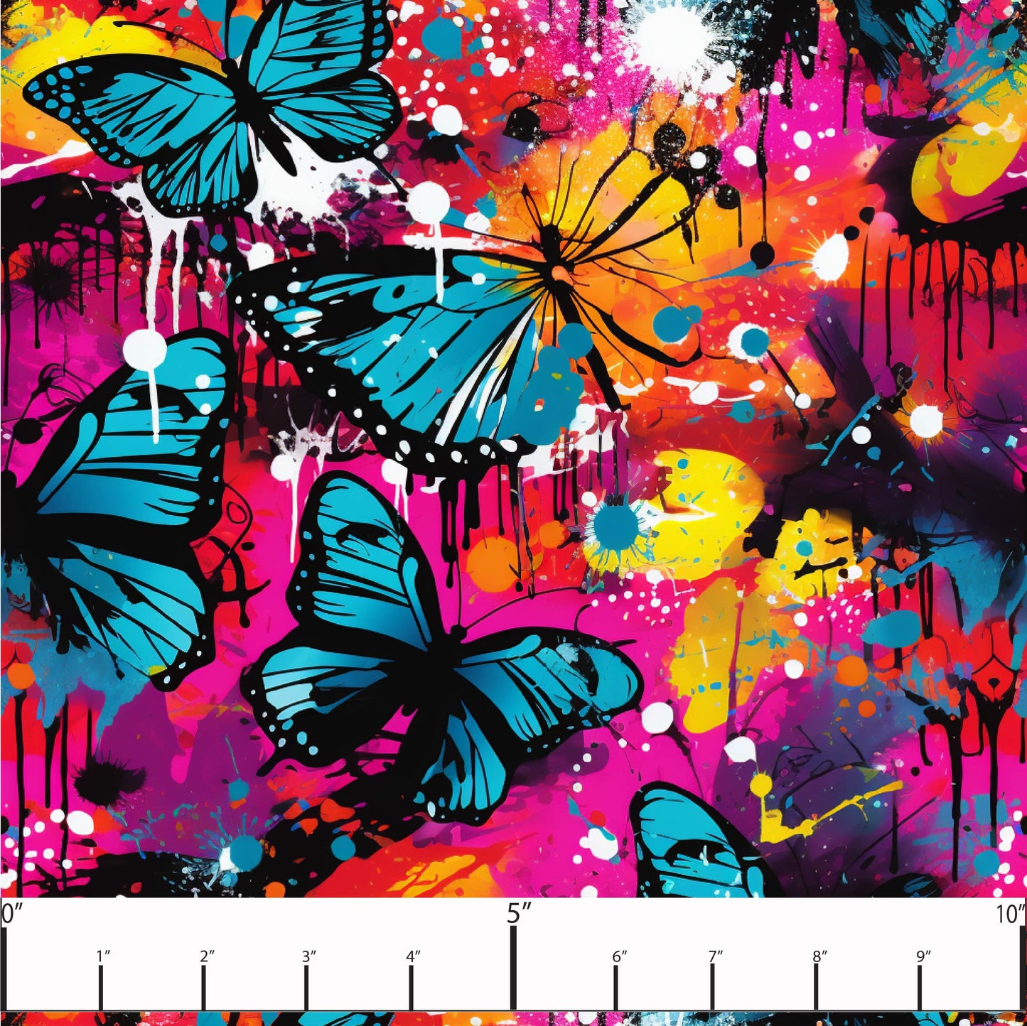Graffiti butterfly round 22 retail