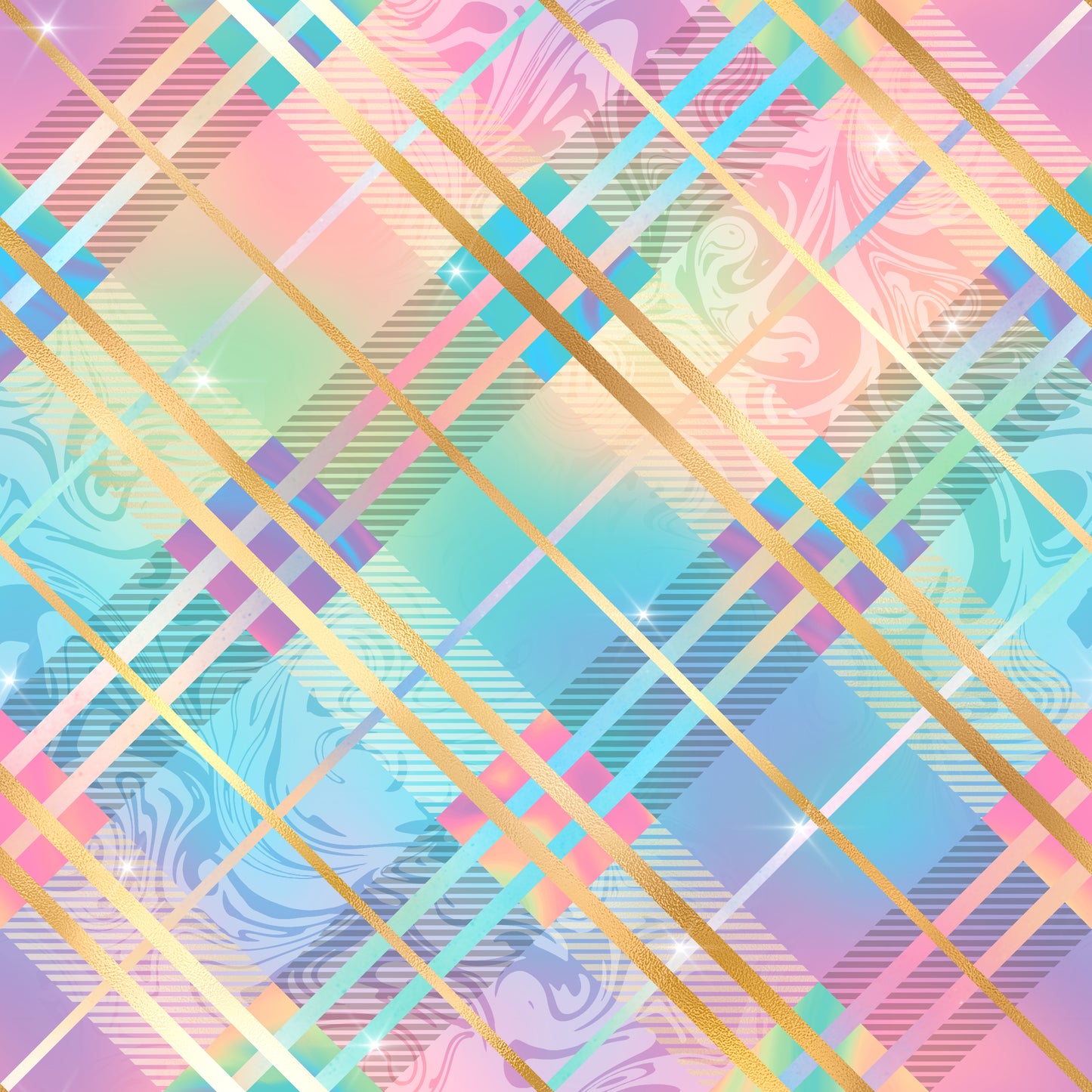 Rainbow plaid round 25 retail