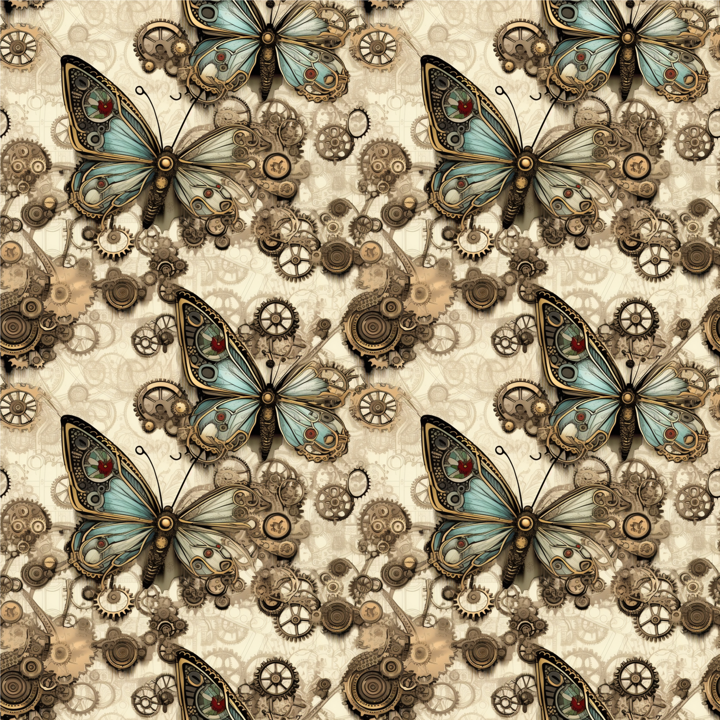 Steampunk butterflies round 23 retail