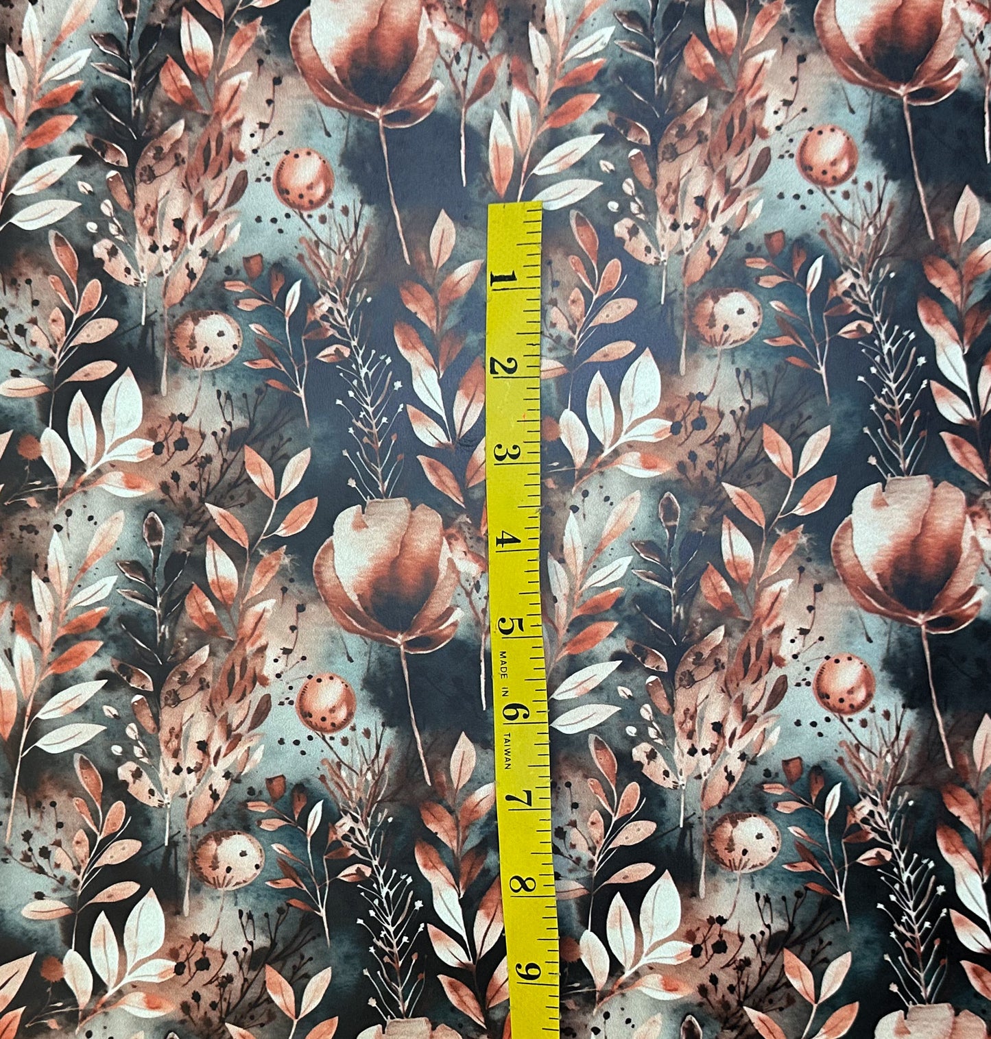 Misprint Misty Rose Garden faux leather vinyl