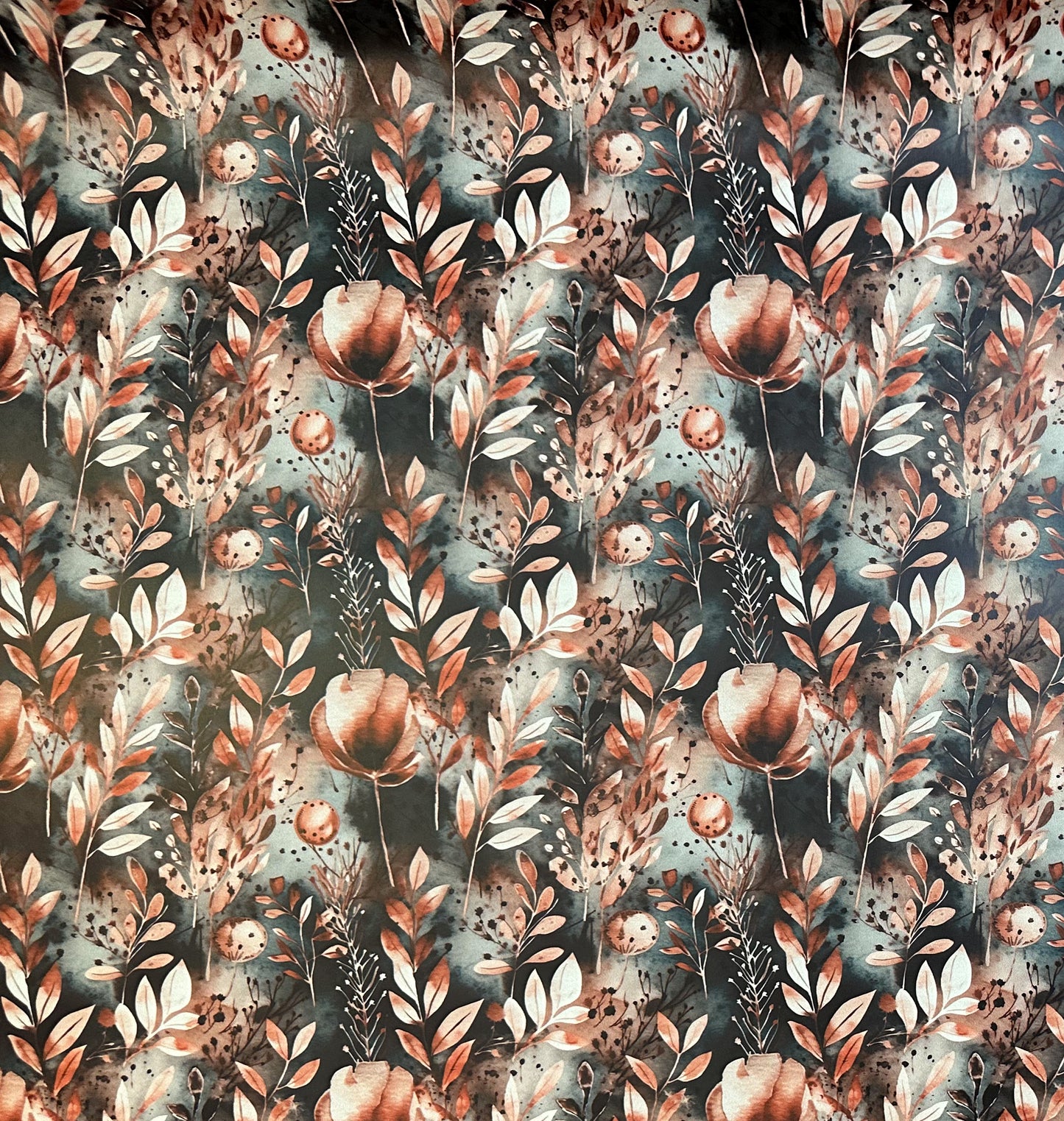 Misprint Misty Rose Garden faux leather vinyl