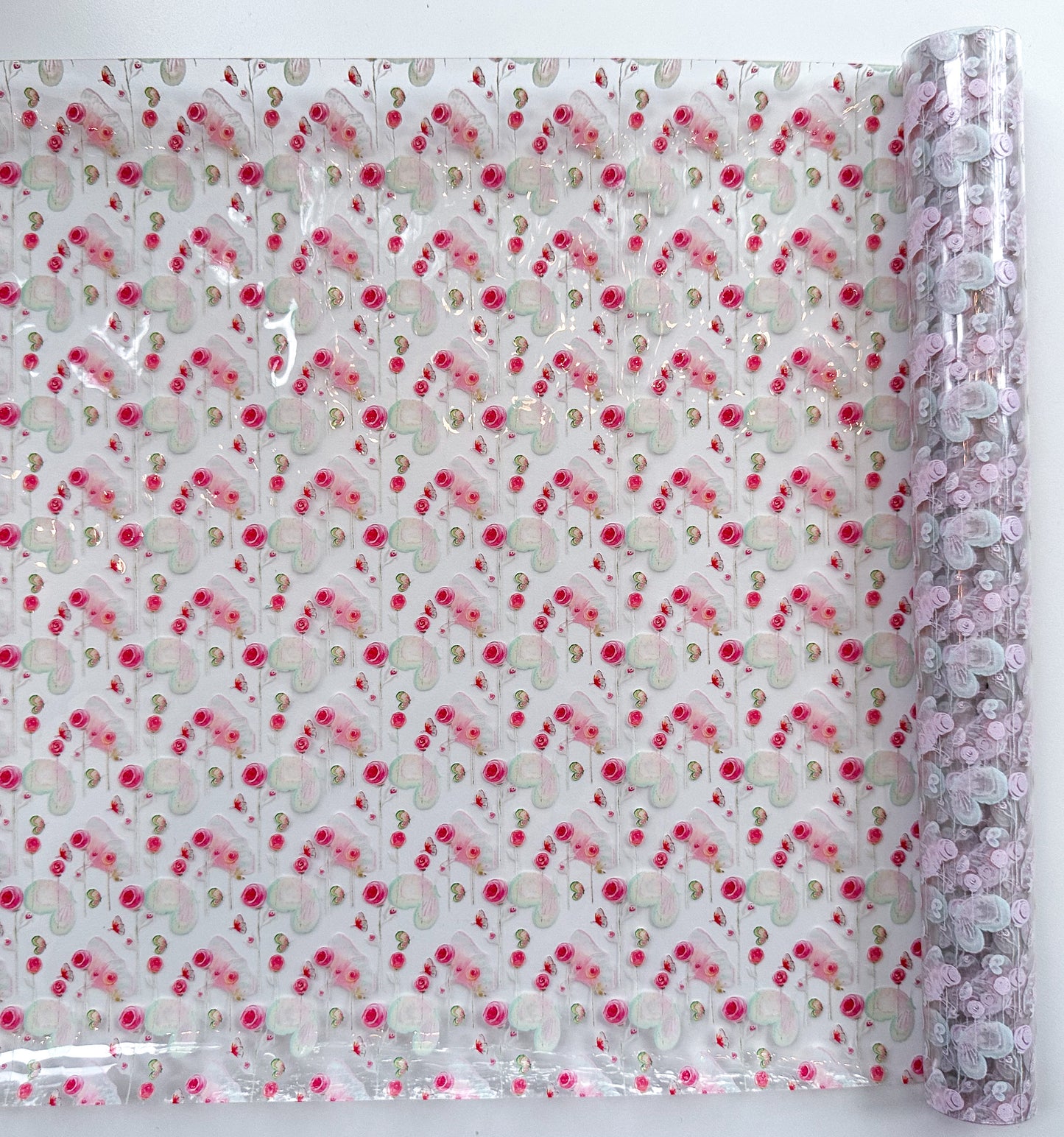 Butterflies and roses clear jelly vinyl