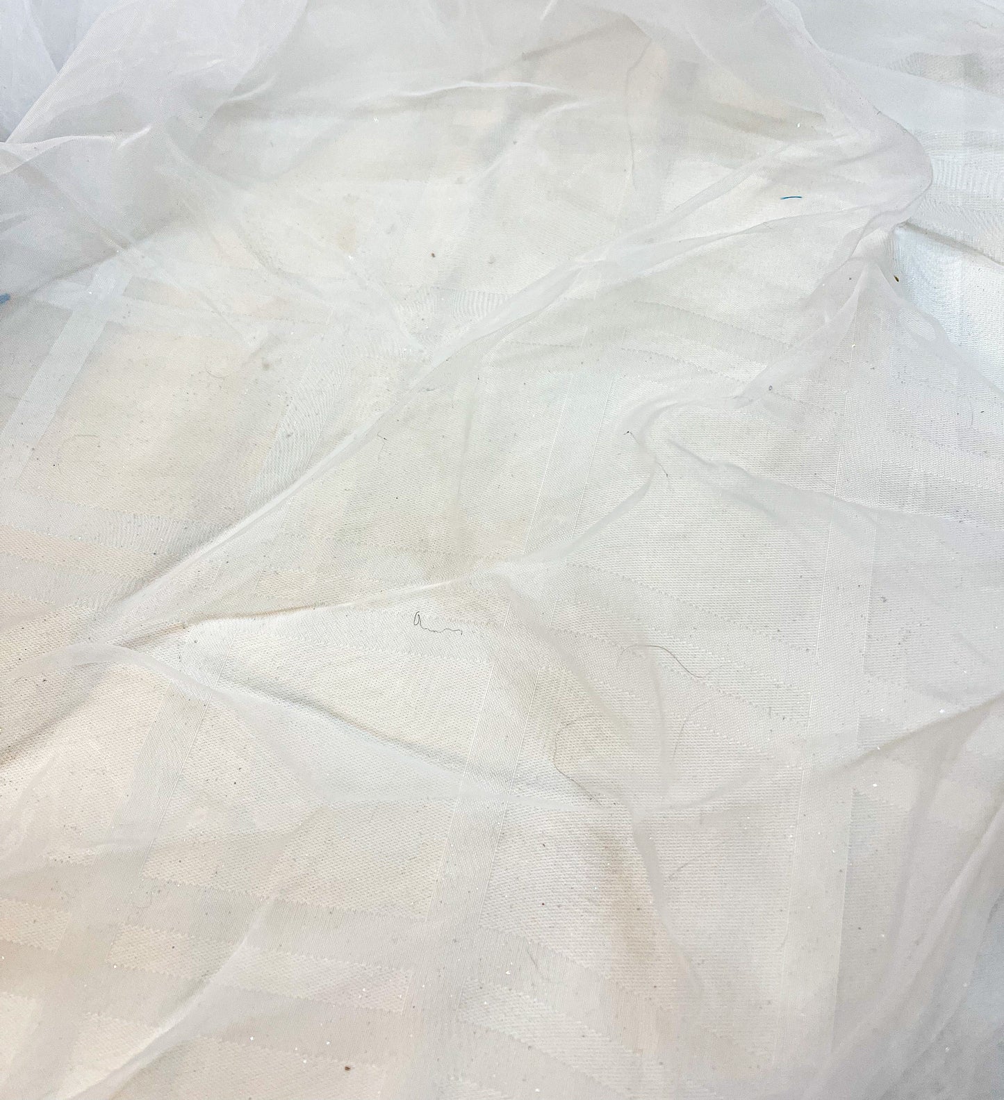 Clearance -sheer white organza-yardage