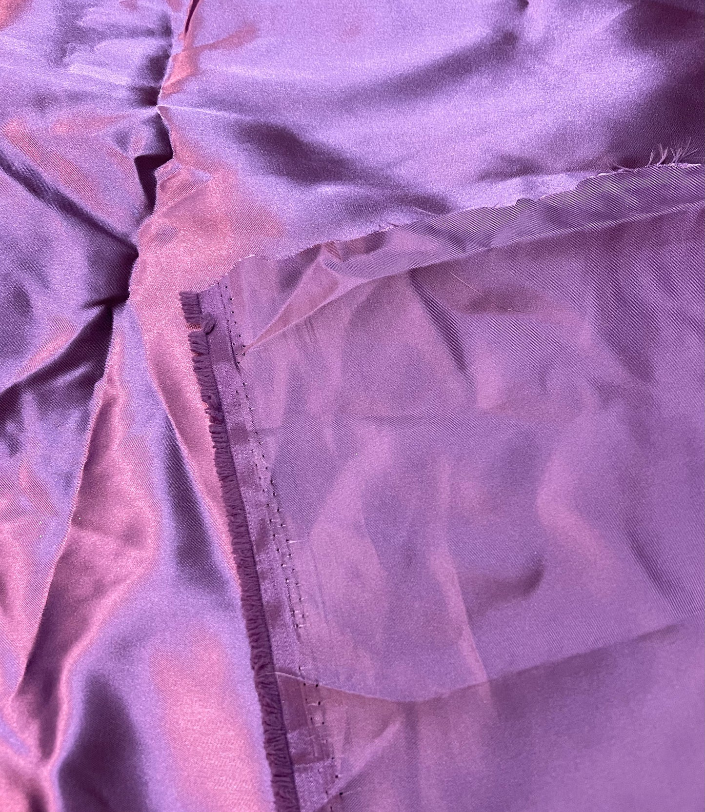 Clearance -purple satin silk flawed precut