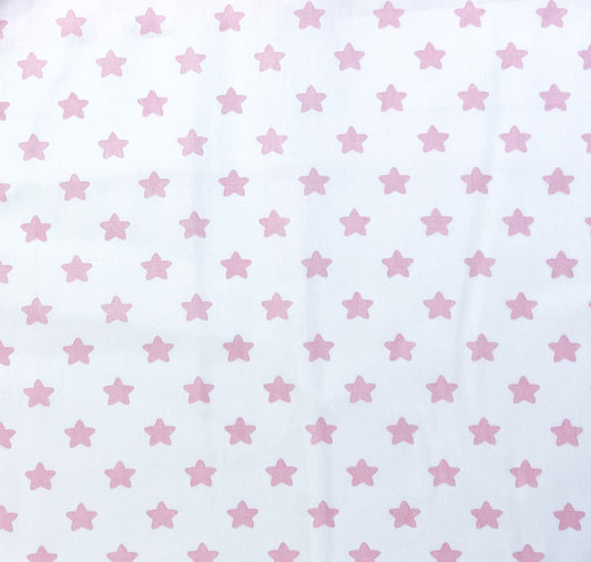 Pink stars on white