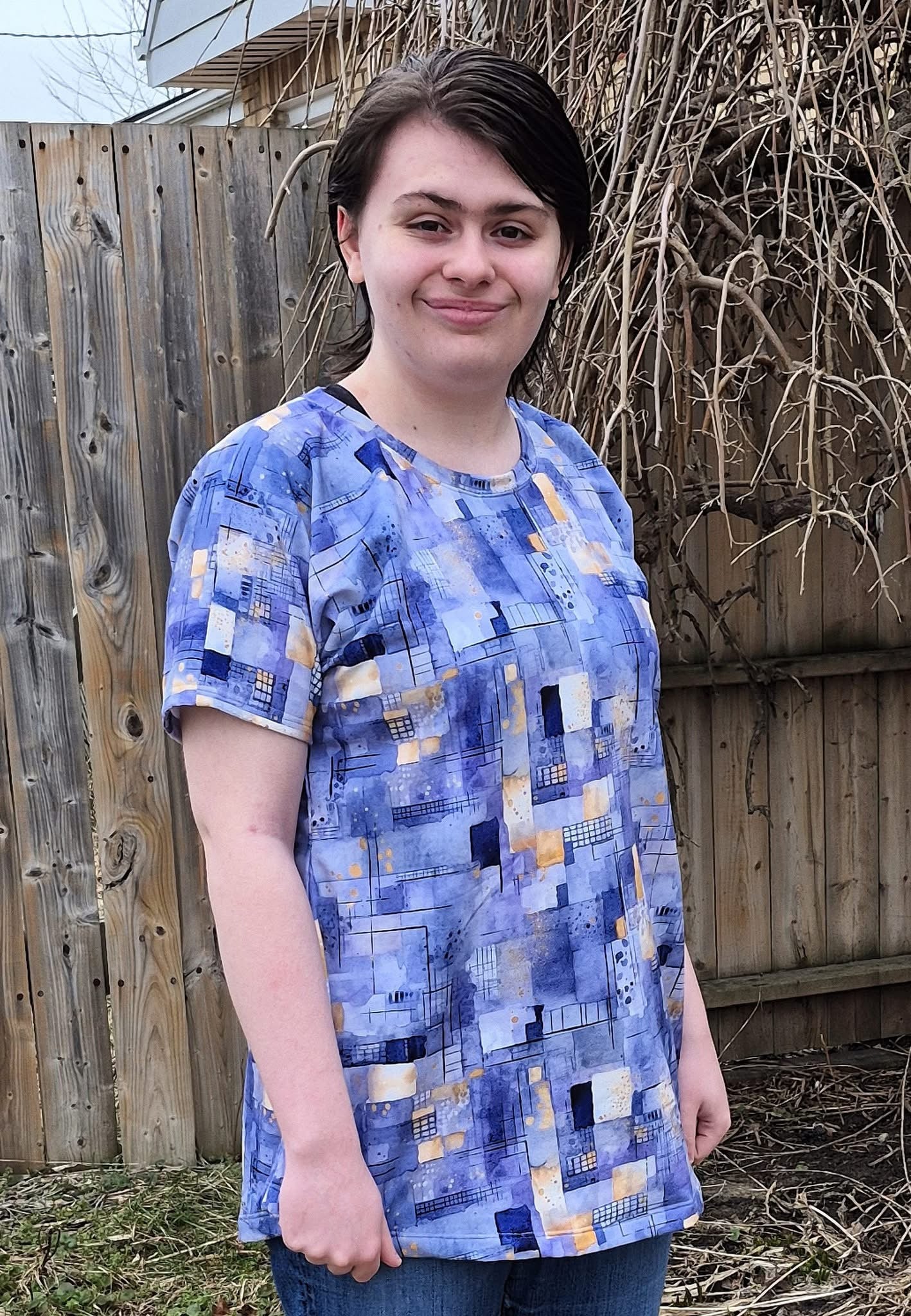 Urban chic in blue round 36 retail