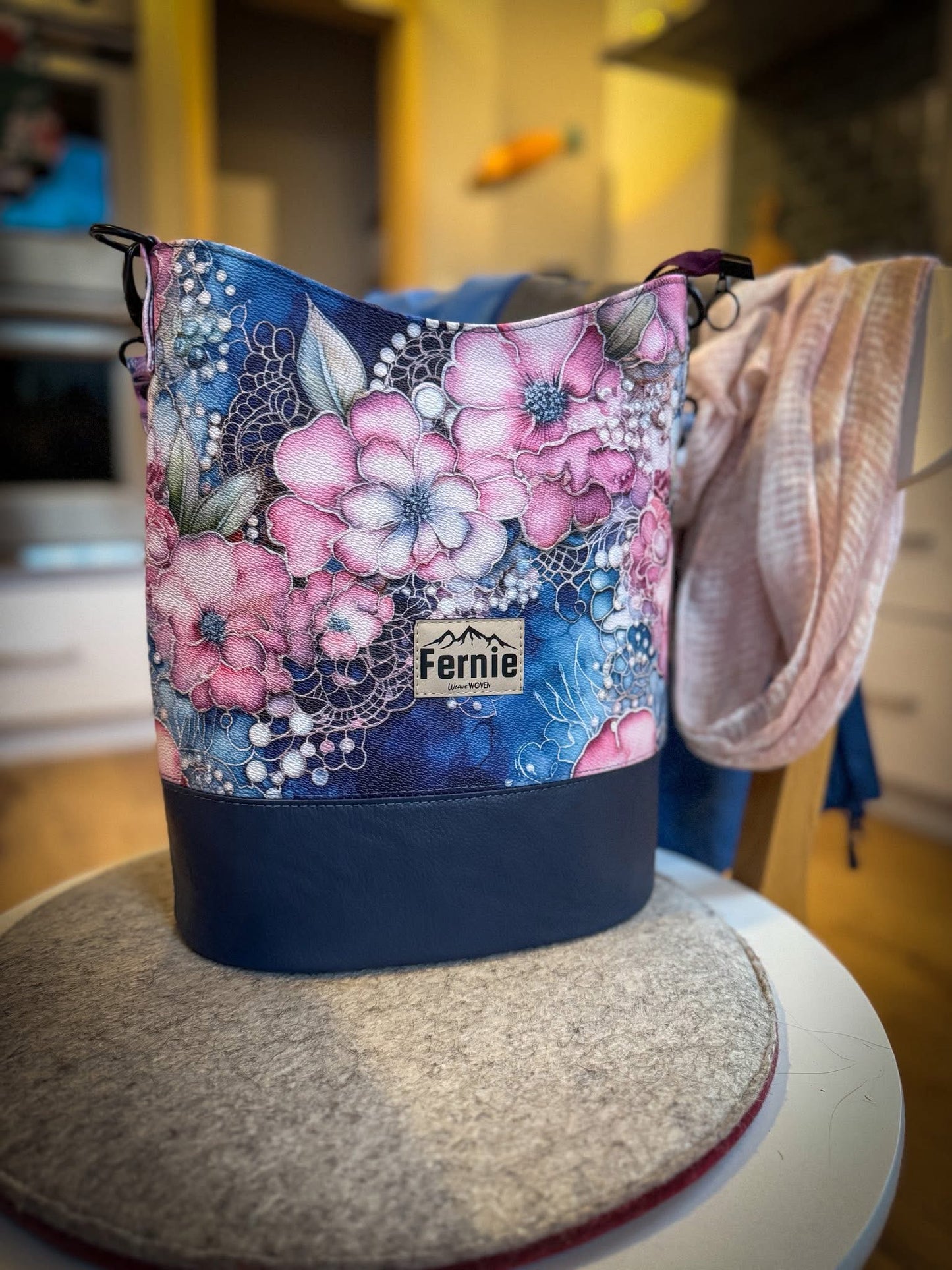 Denim and lace round 36 retail