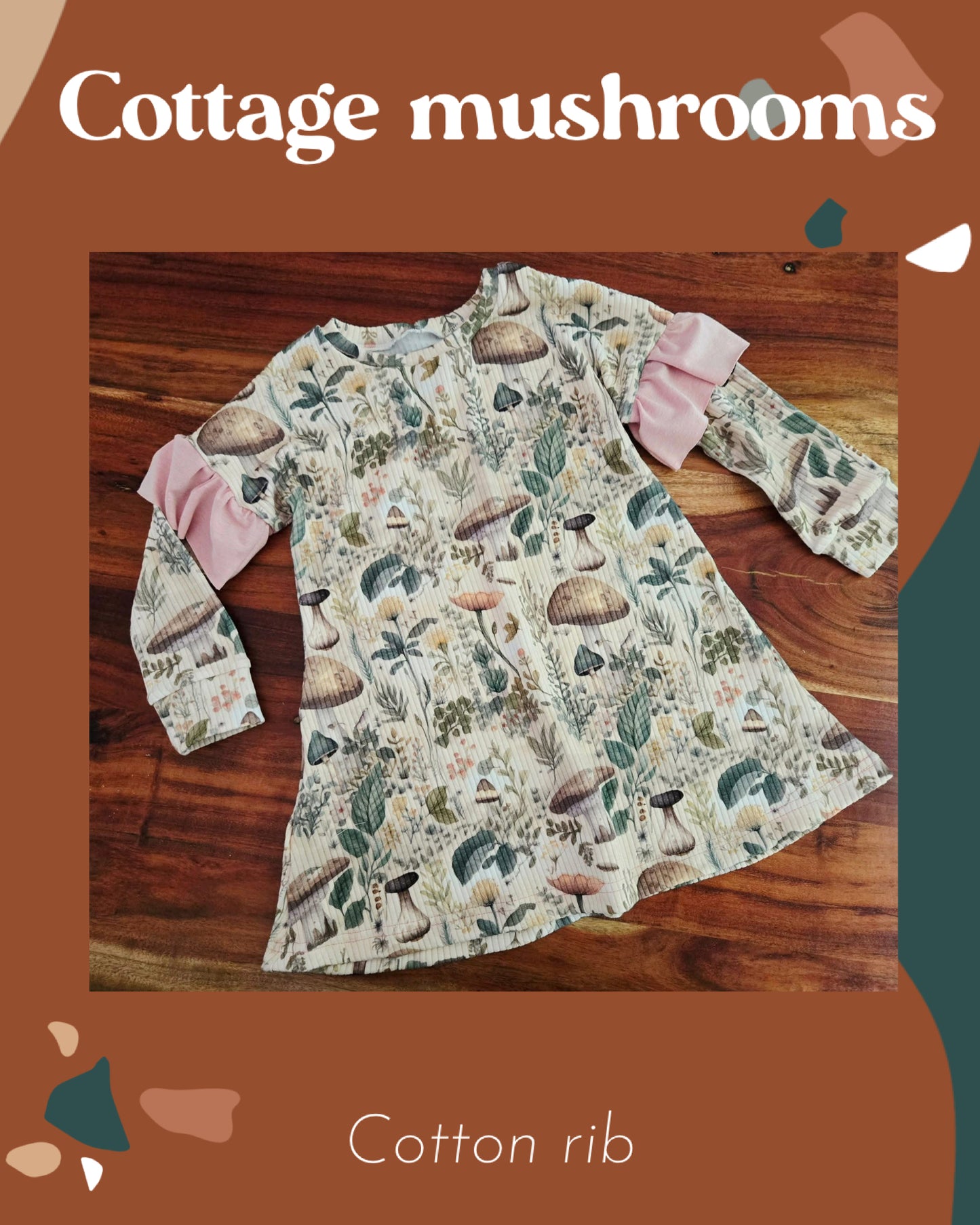 Cottage mushrooms round 28 retail