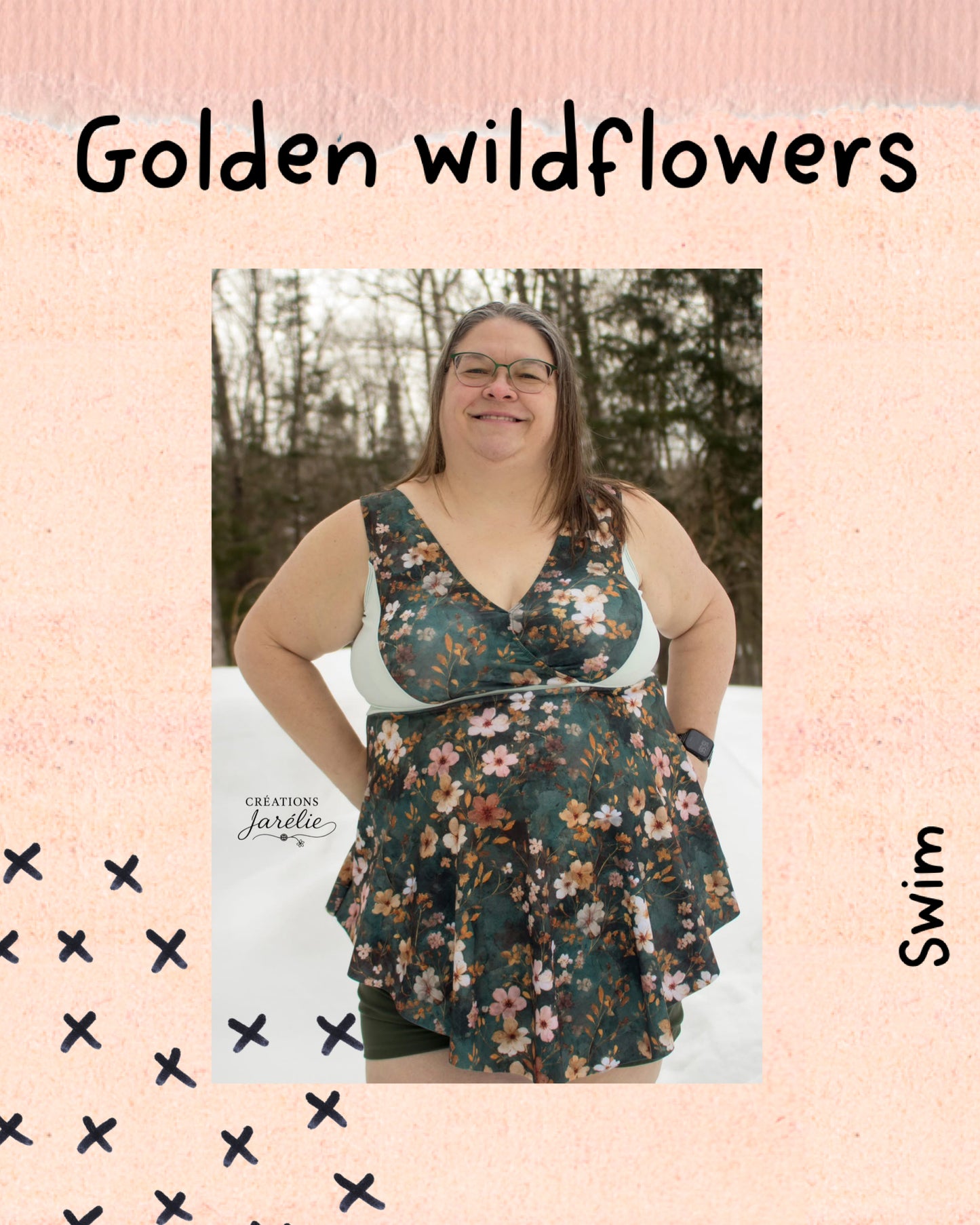 Golden wildflowers round 35 retail