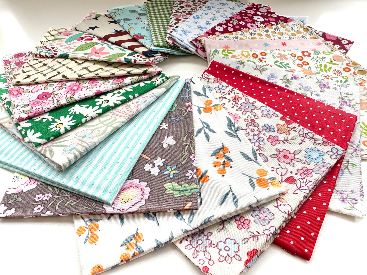 Mixed prints precut 15.5” square bundle