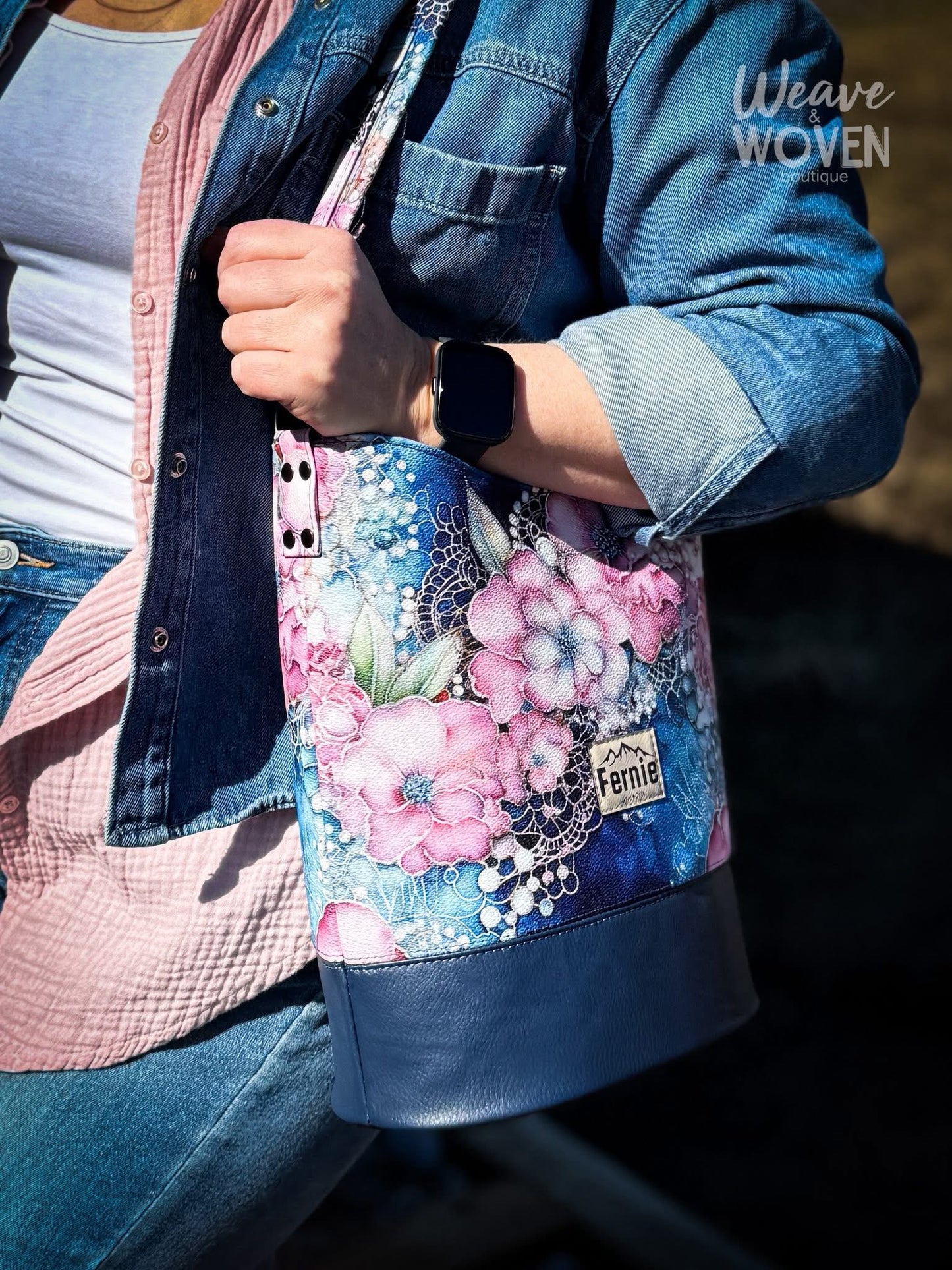 Denim and lace round 36 retail