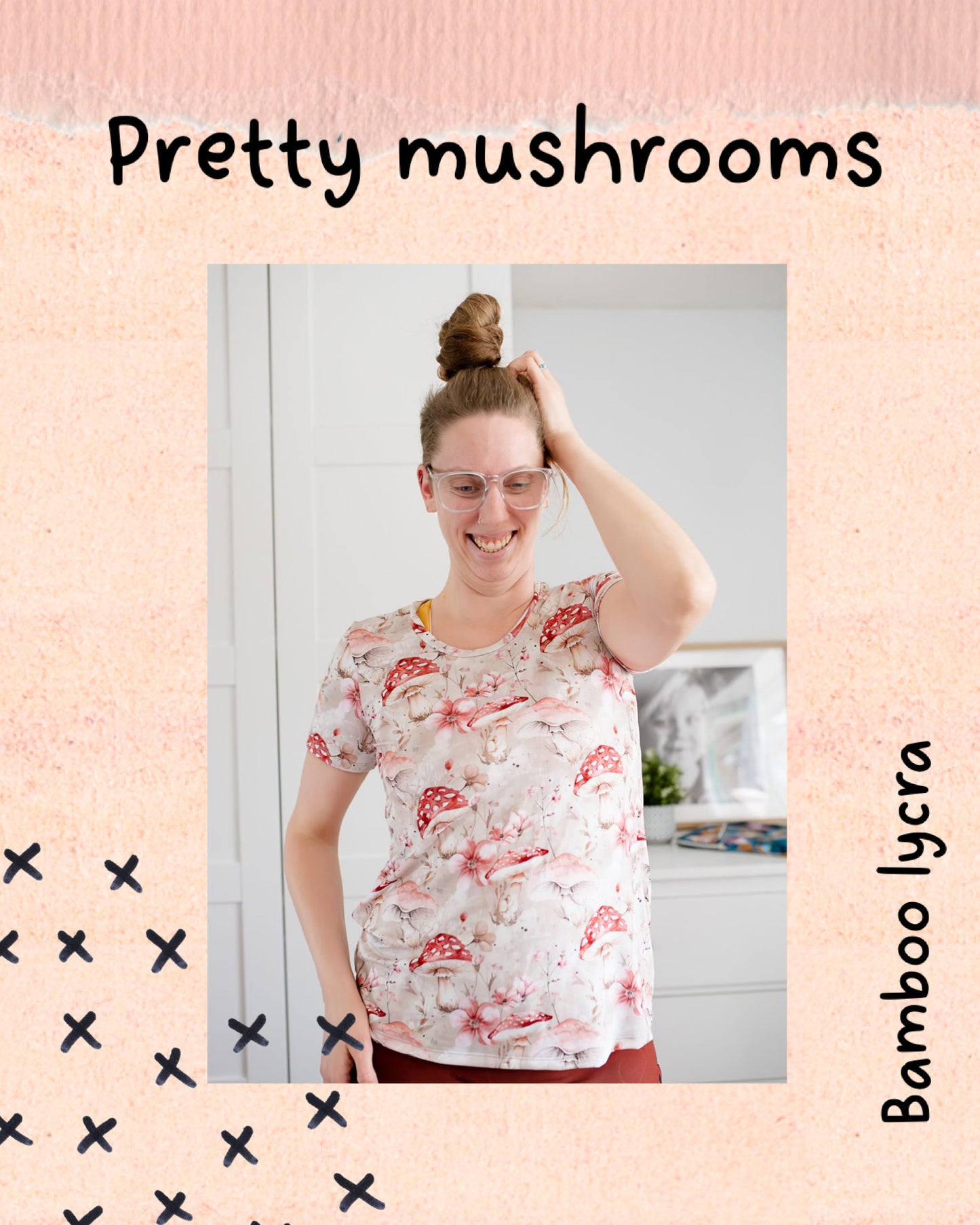 Pretty mushrooms round 35 retail