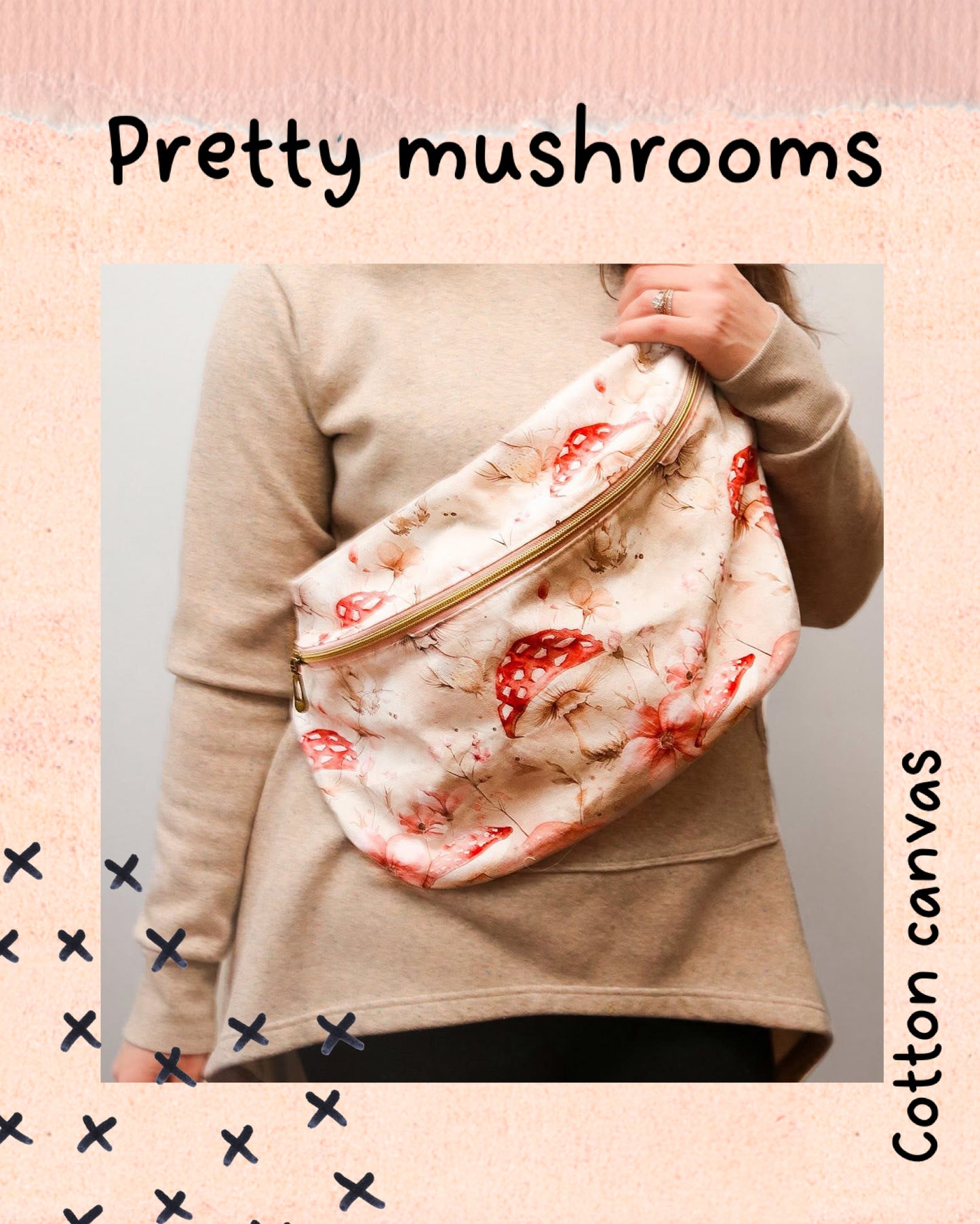 Pretty mushrooms round 35 retail