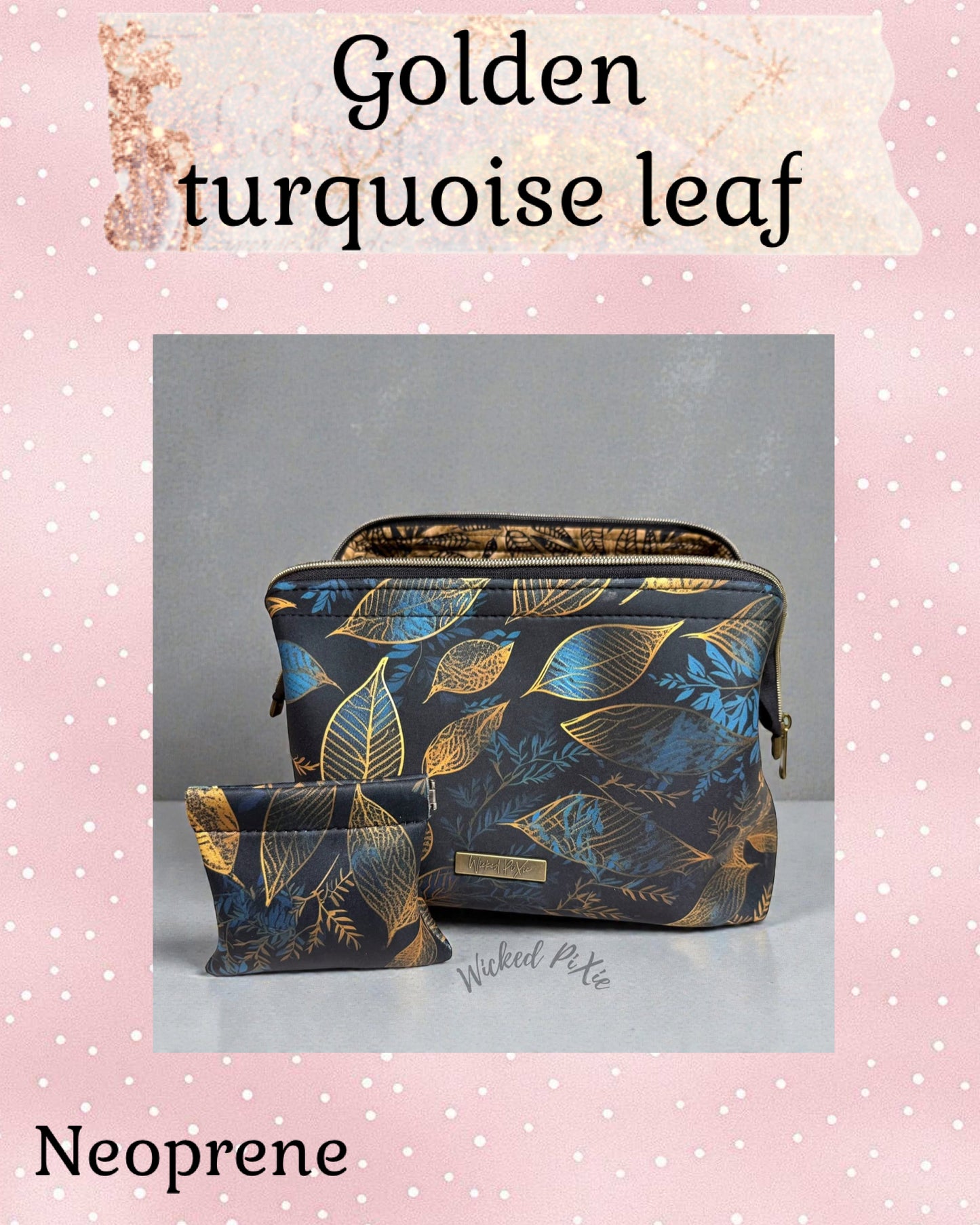 Golden turquoise leaf preorder round 34