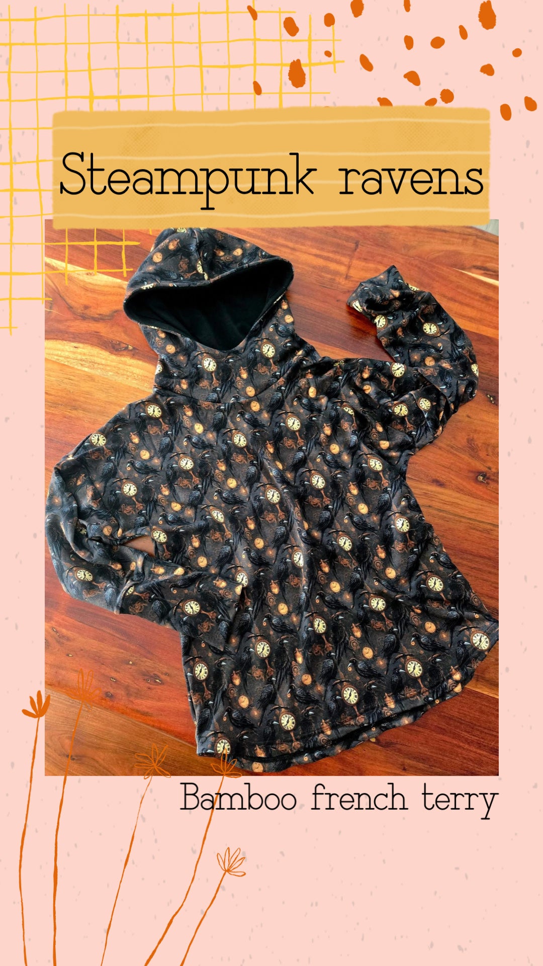 Steampunk ravens round 36 retail