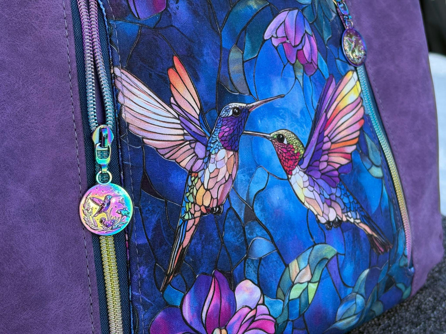 Stained glass hummingbirds preorder round 34