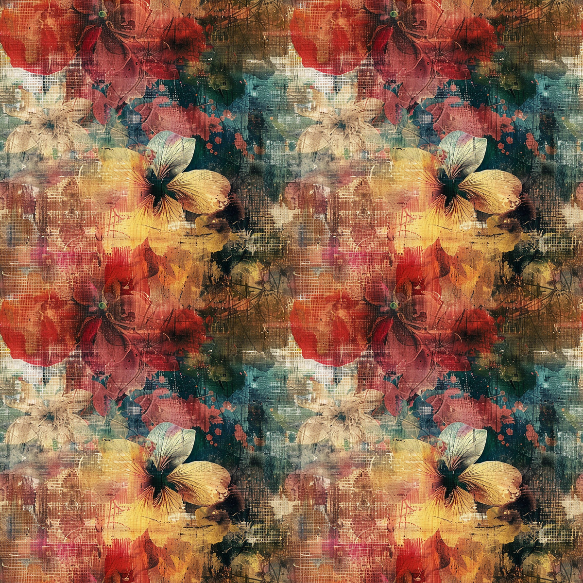 Grunge flowers preorder round 42