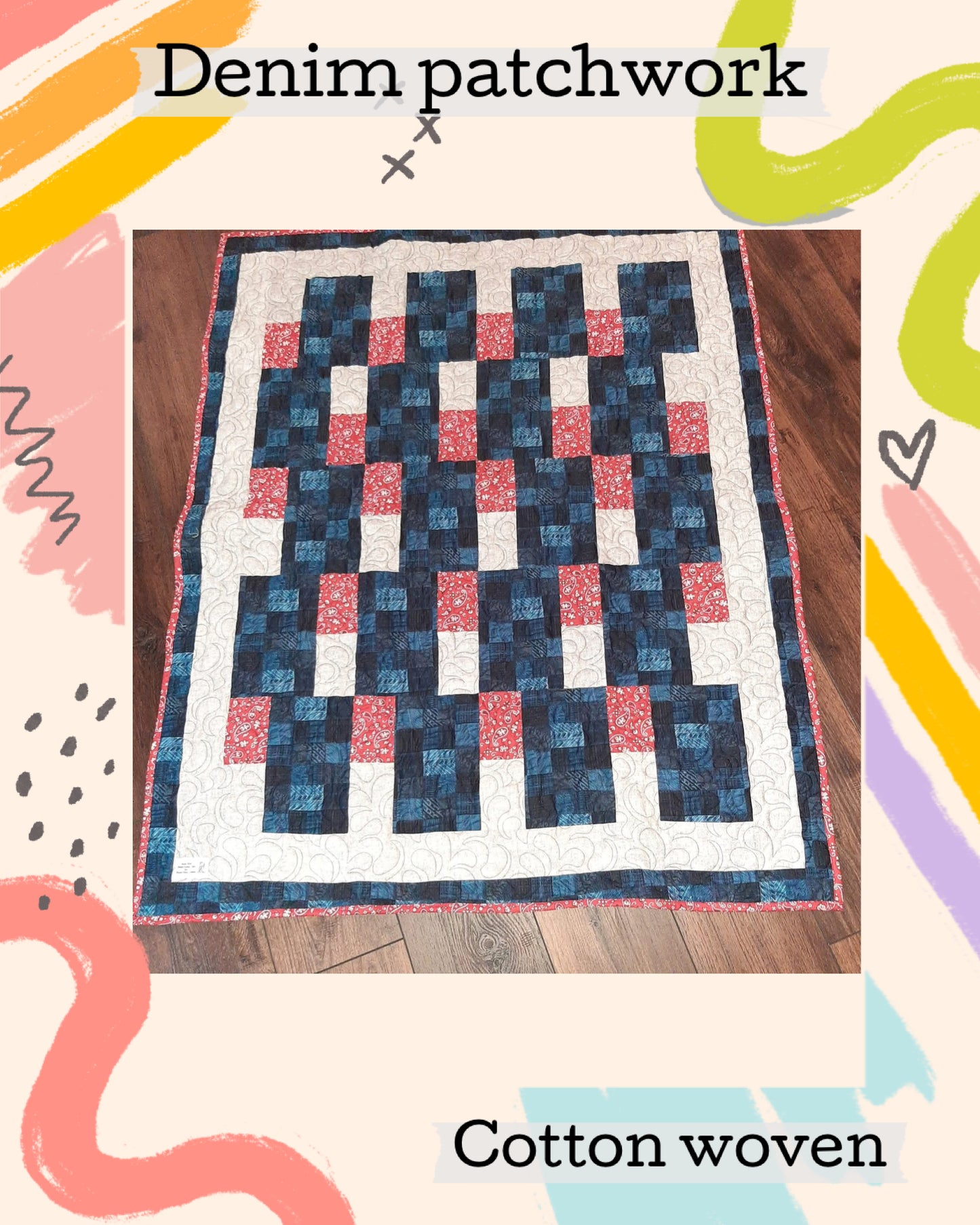 Denim patchwork preorder round 41