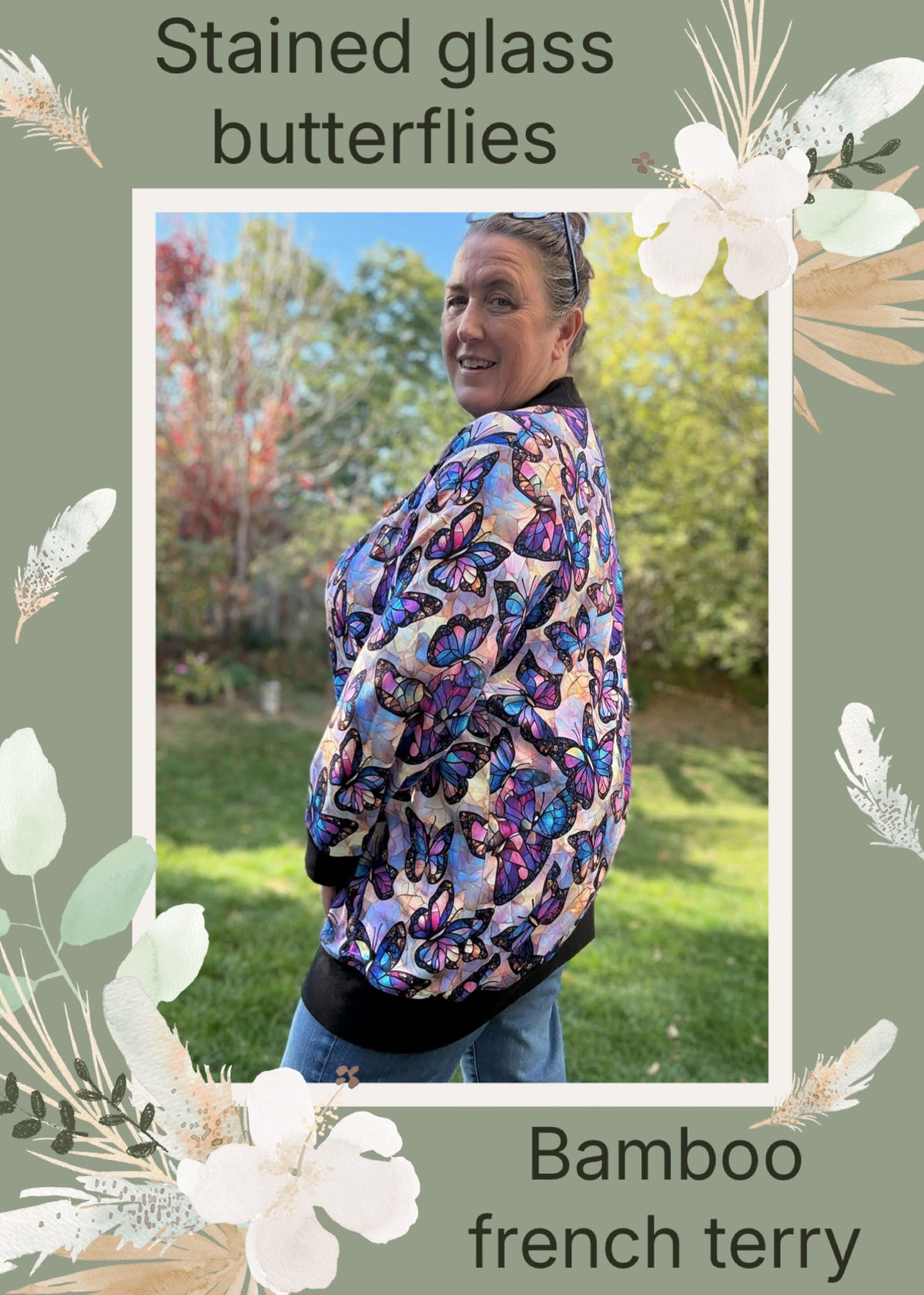 Stained glass butterflies preorder round 43
