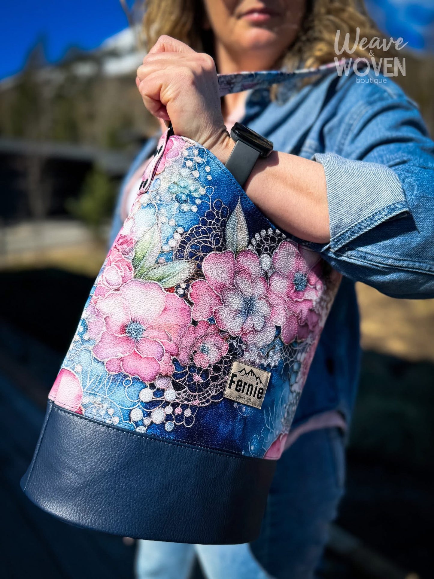 Denim and lace round 36 retail