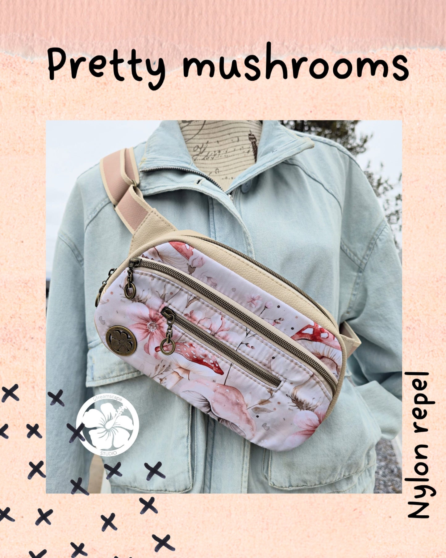 Pretty mushrooms round 35 retail