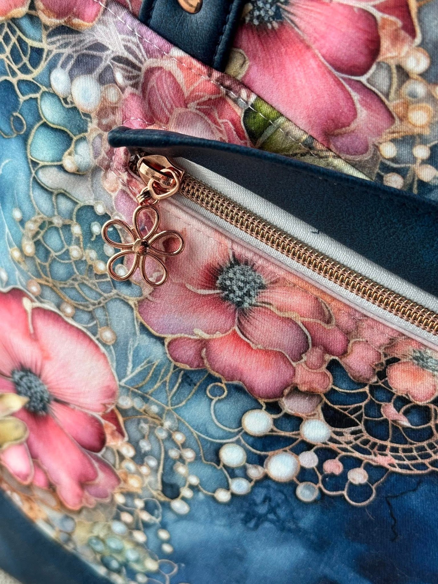 Denim and lace round 36 retail