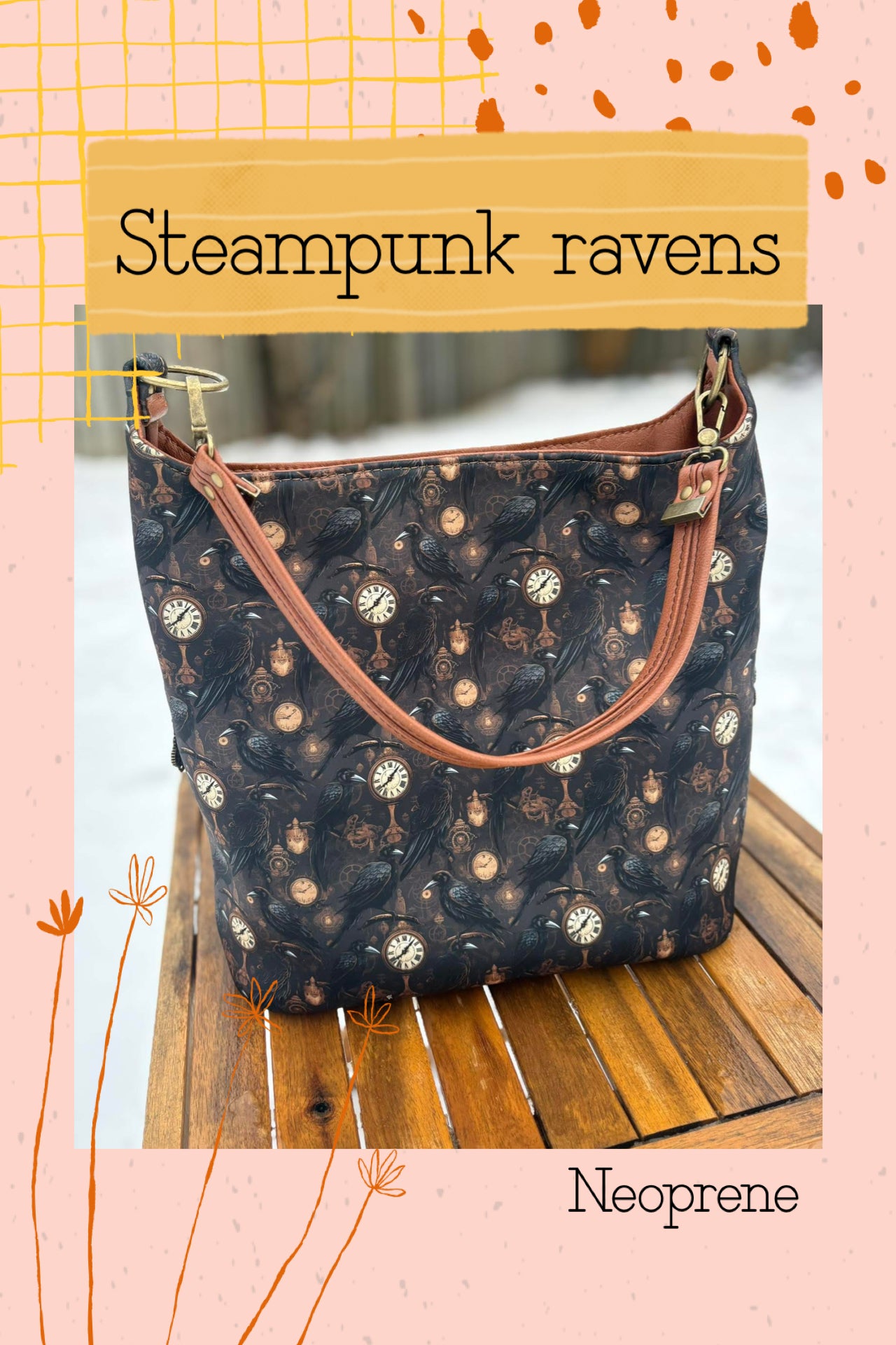 Steampunk ravens round 36 retail