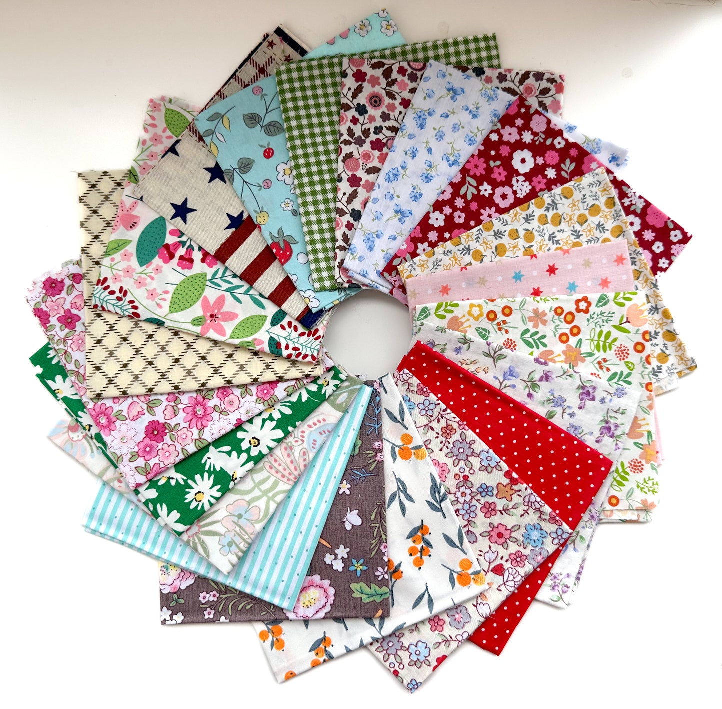 Mixed prints precut 15.5” square bundle