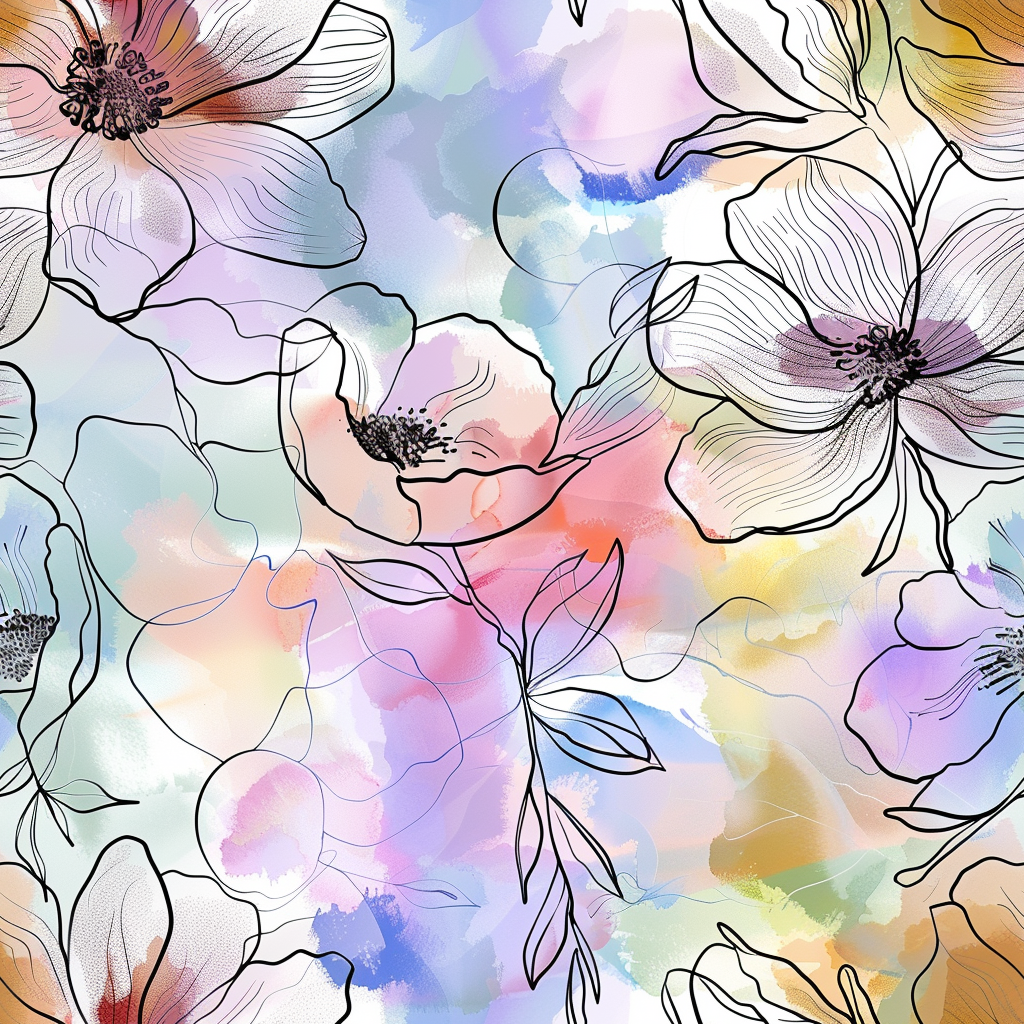 Floral watercolour round 37 retail