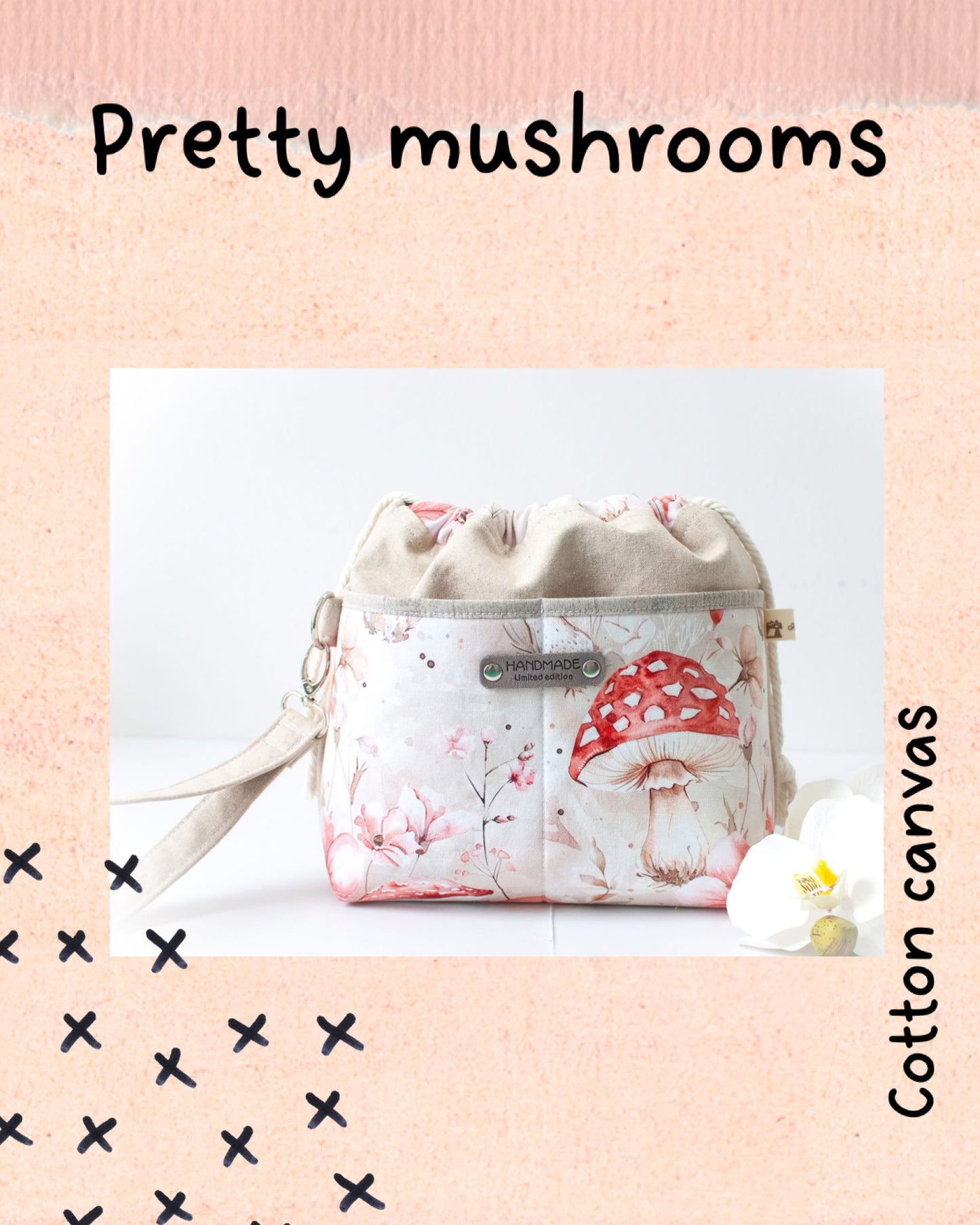Pretty mushrooms round 35 retail