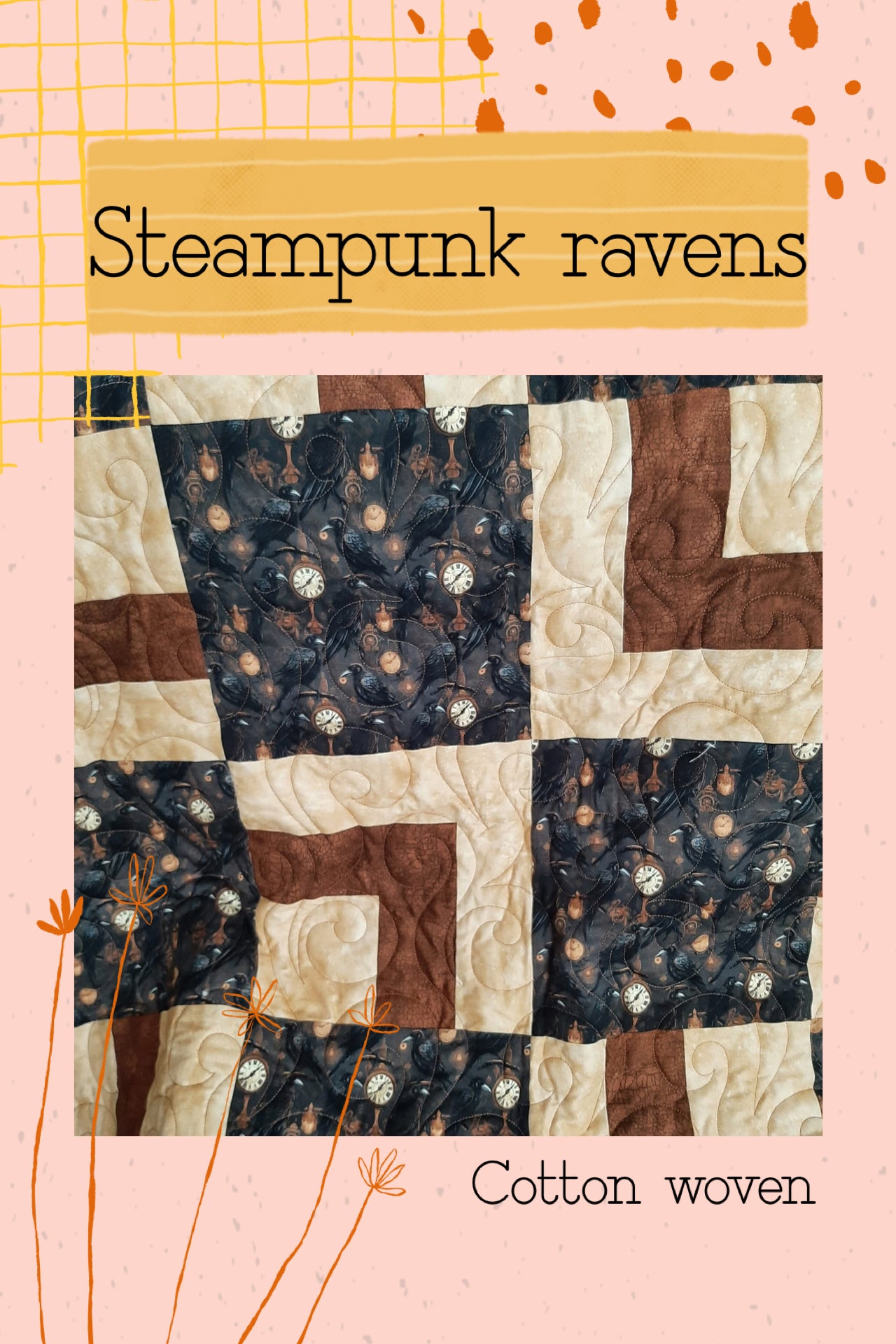 Steampunk ravens round 36 retail