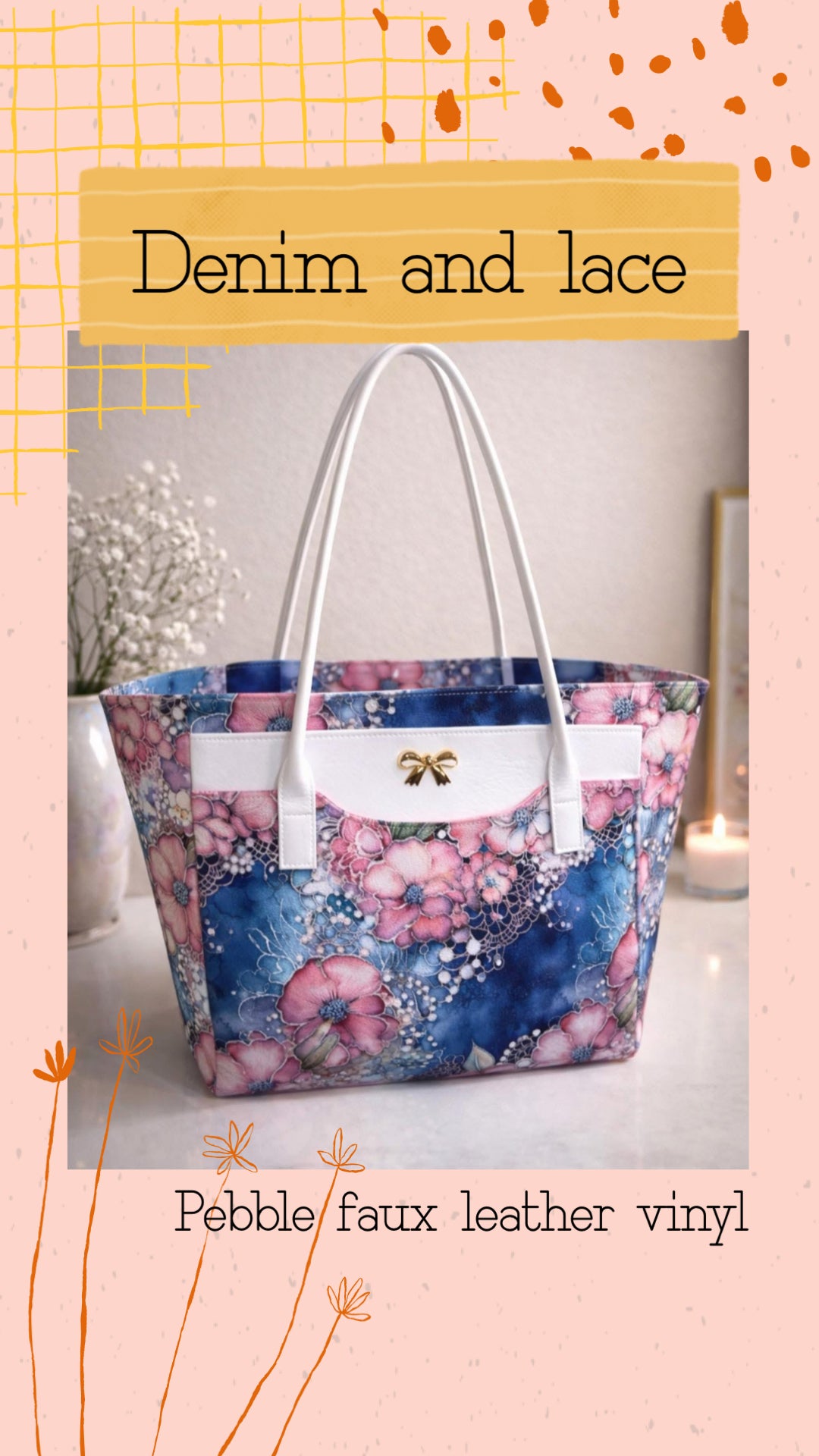 Denim and lace round 36 retail