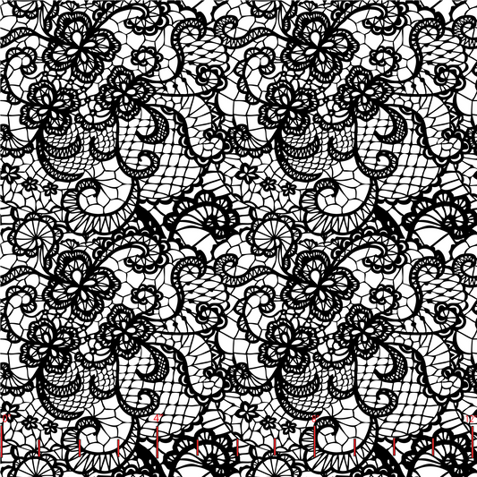 Black Lace faux leather vinyl