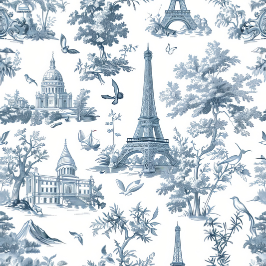 Blue Paris toile round 19 retail