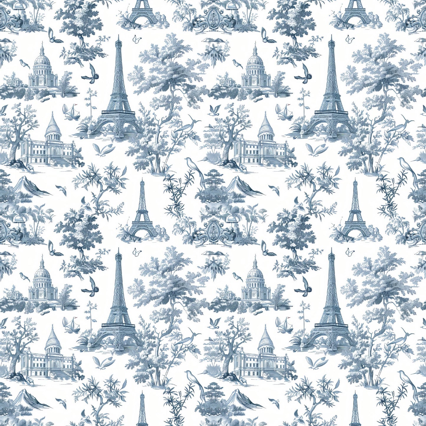 Blue Paris toile round 19 retail