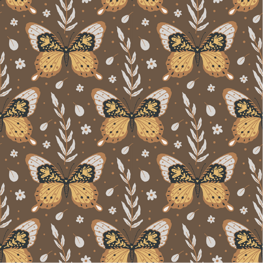 Boho butterfly faux leather vinyl