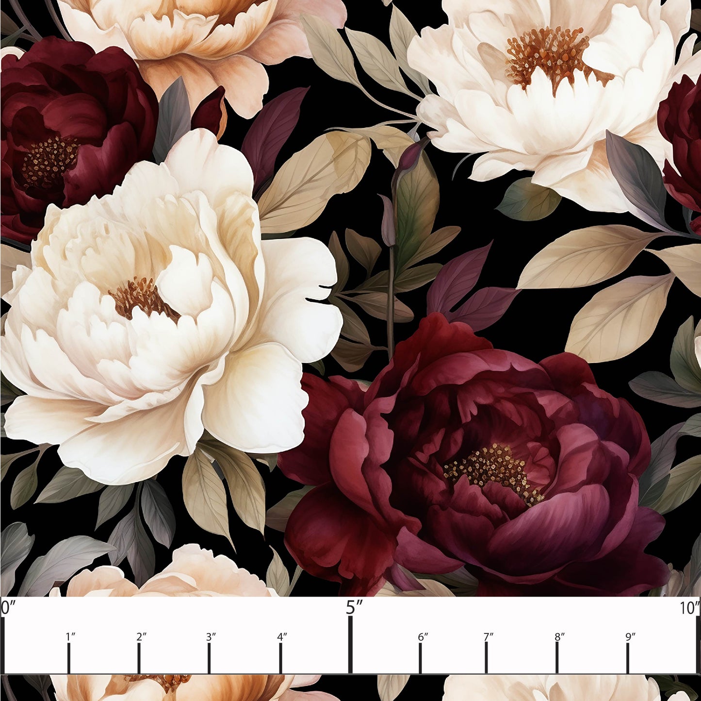 Burgundy peonies preorder round 31