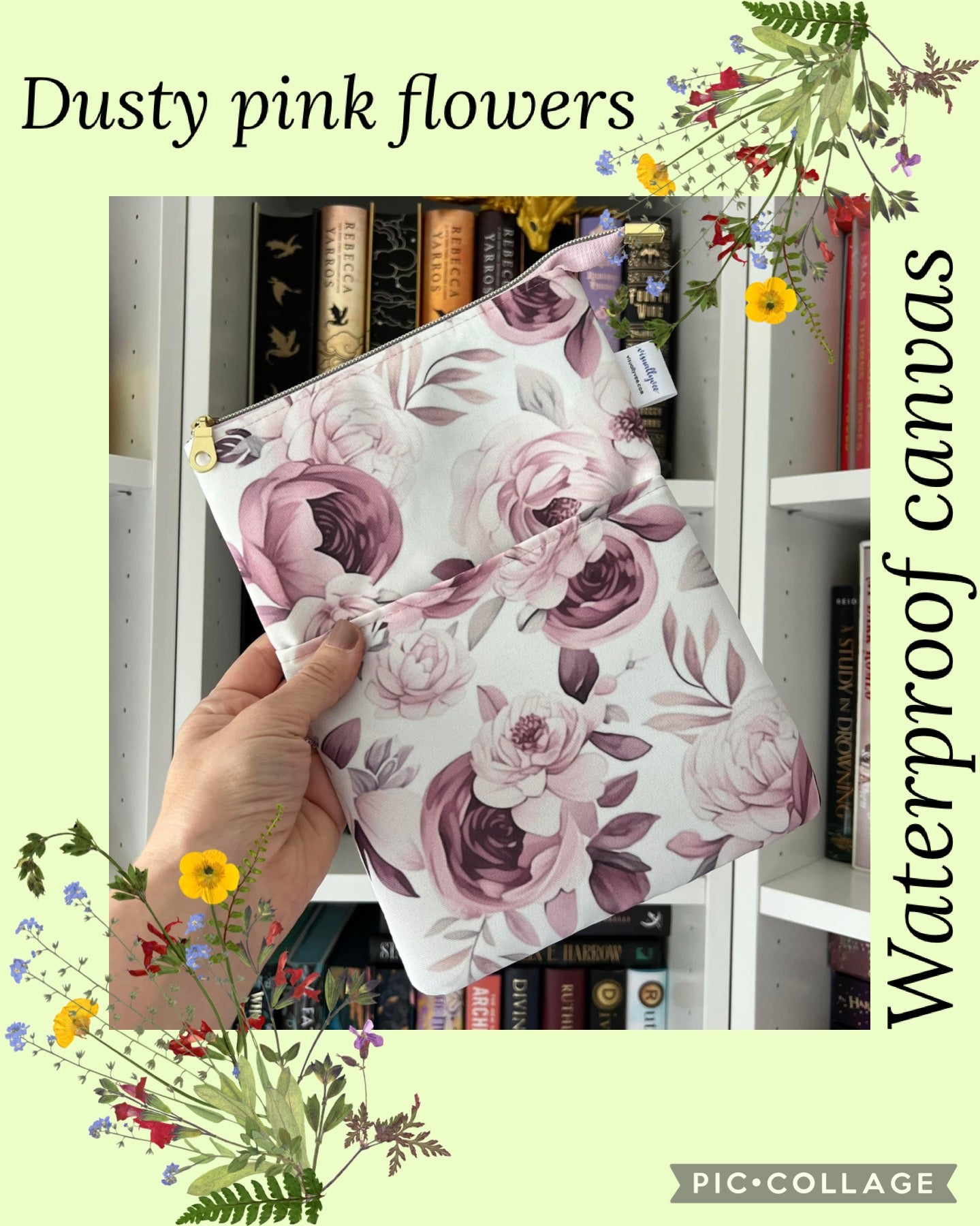 Dusty pink flowers round 16 retail