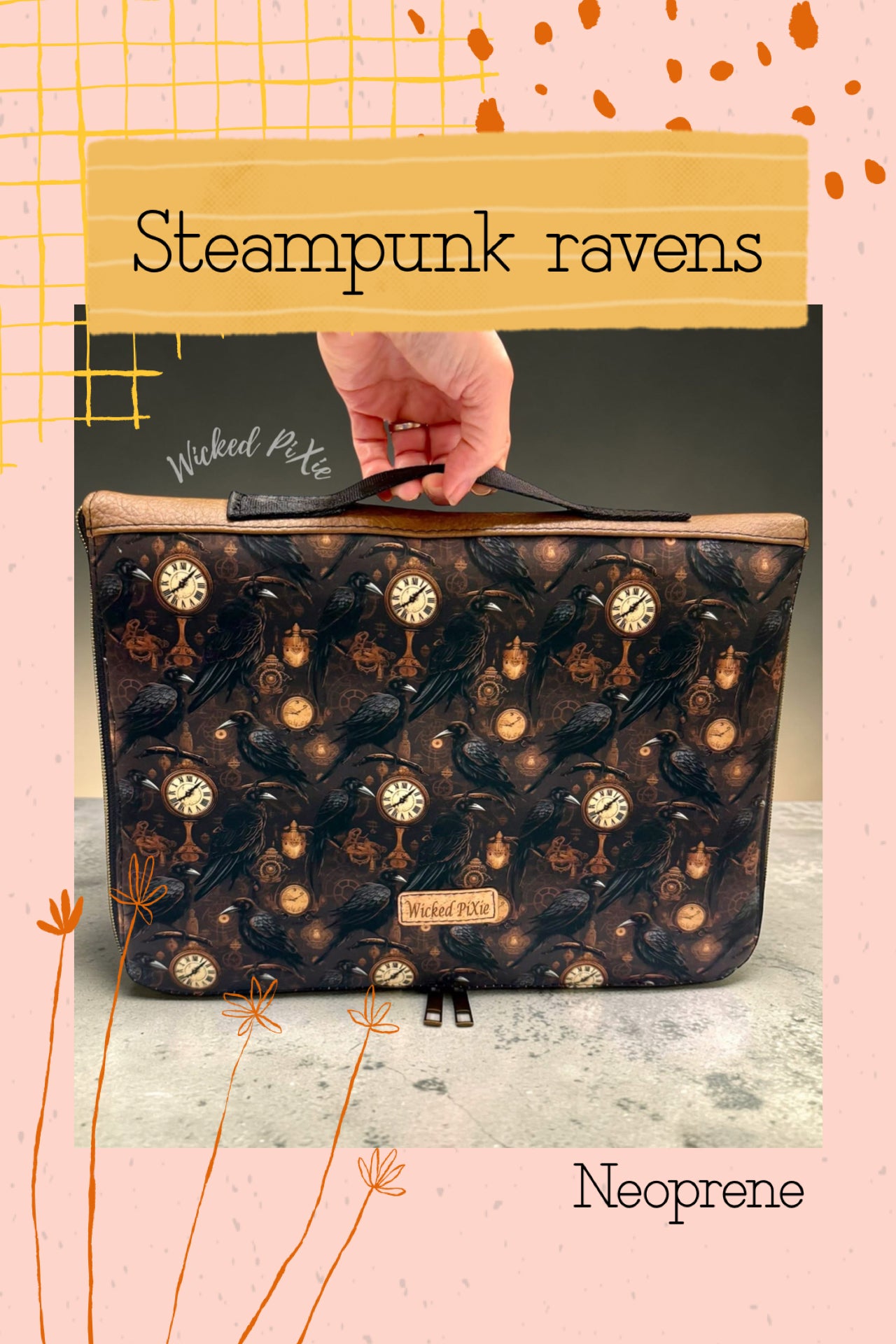 Steampunk ravens round 36 retail